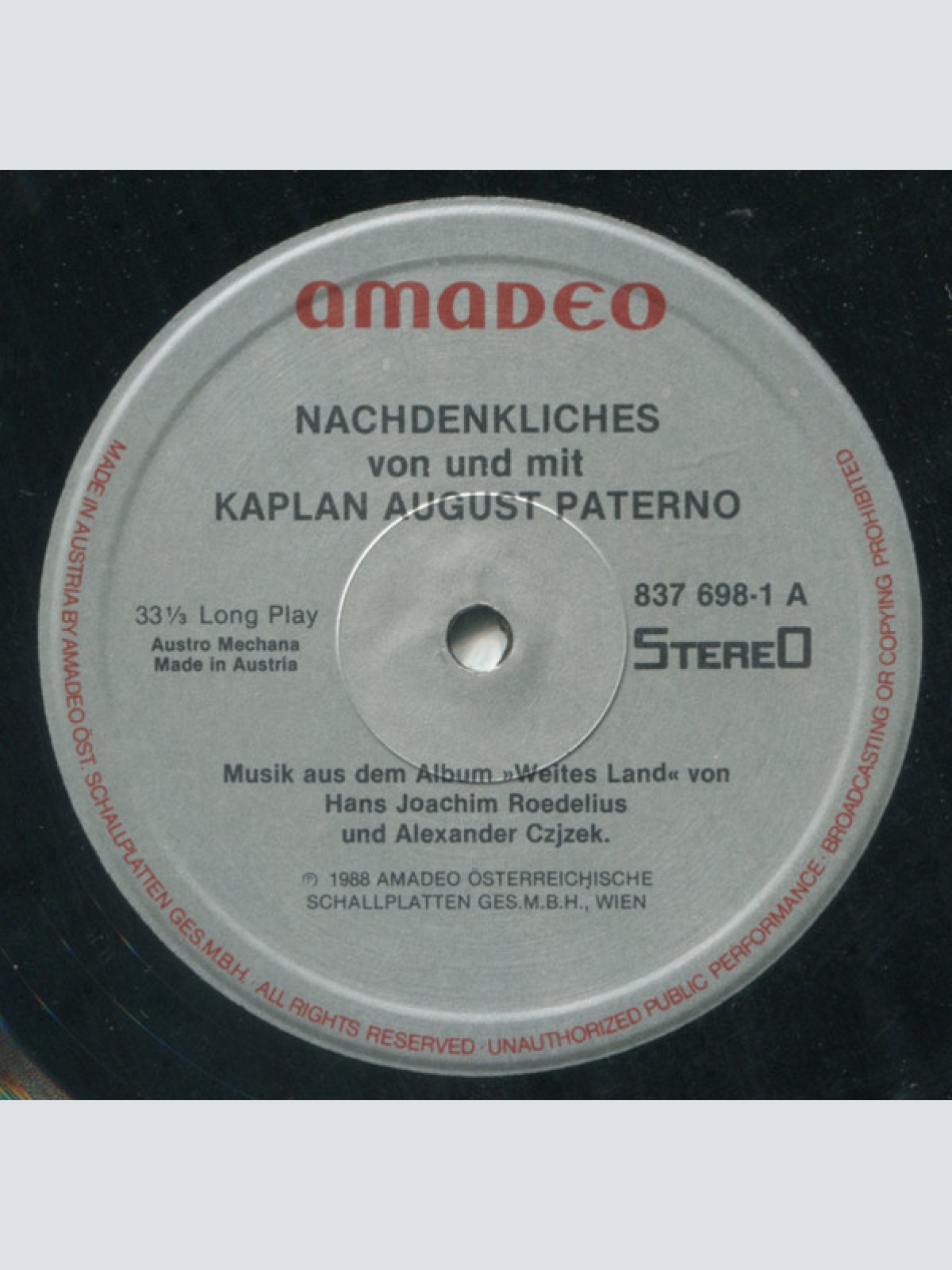 Vinyl / Kaplan August Paterno - Nachdenkliches