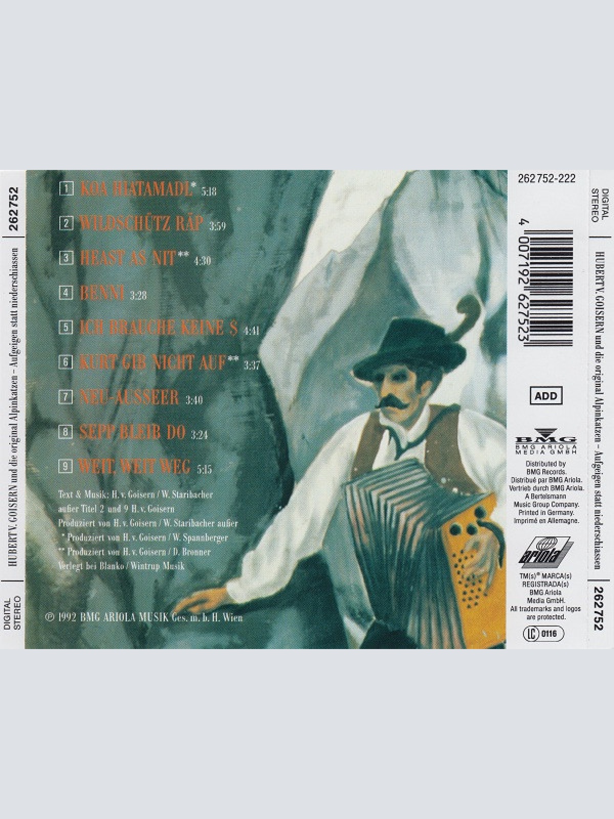 CD / Hubert Von Goisern Und Die Original Alpinkatzen* - Aufgeigen Stått Niederschiassen