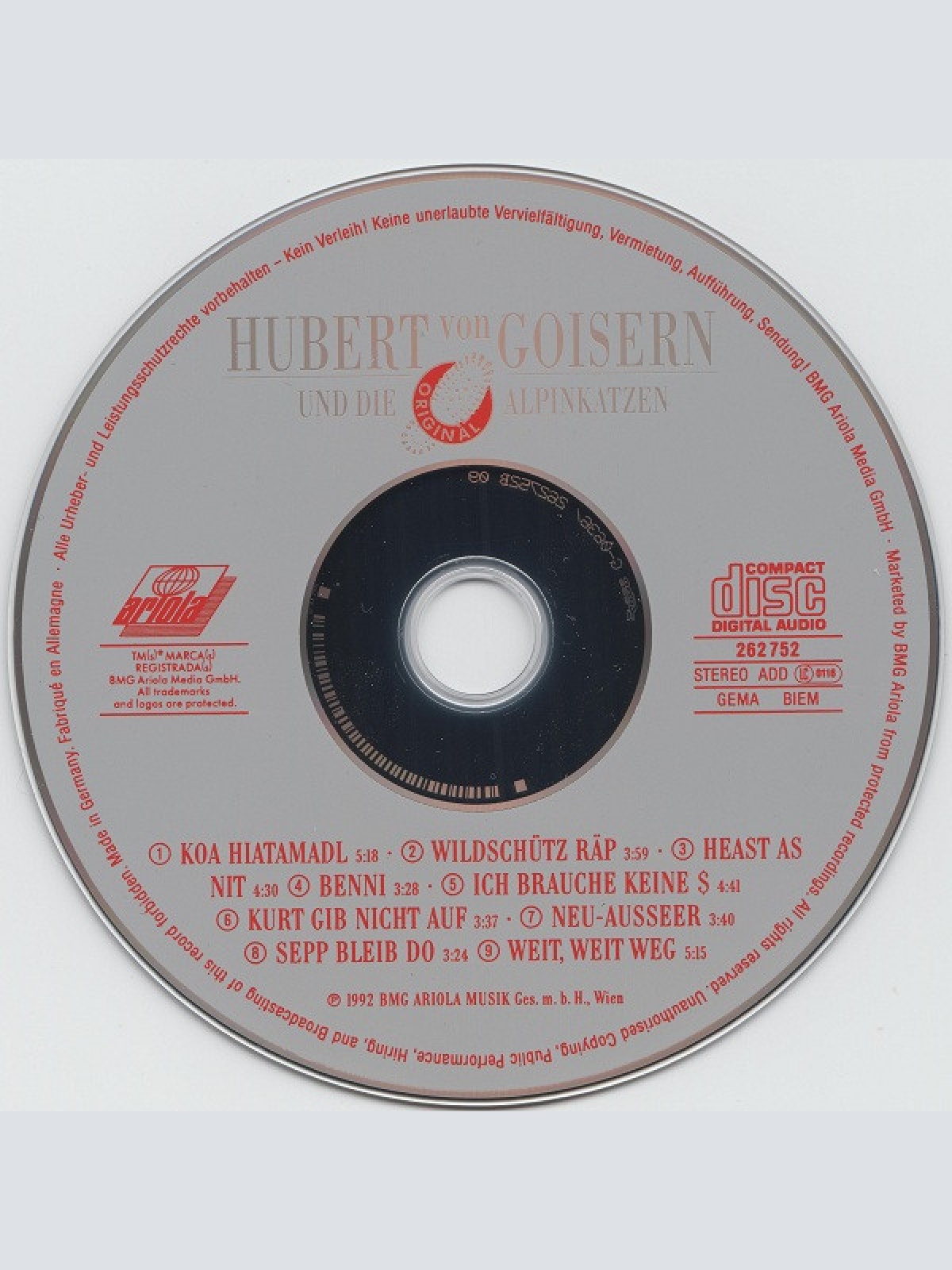 CD / Hubert Von Goisern Und Die Original Alpinkatzen* - Aufgeigen Stått Niederschiassen