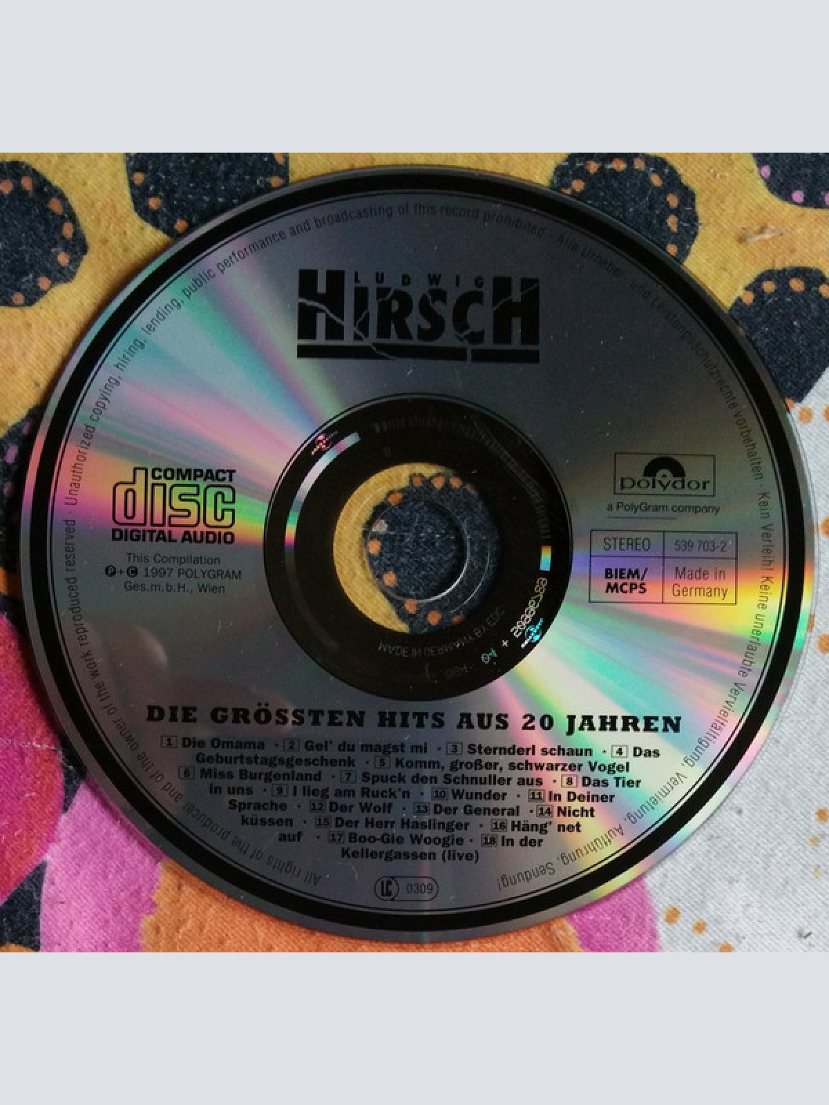 CD / Ludwig Hirsch - Die Grössten Hits Aus 20 Jahren