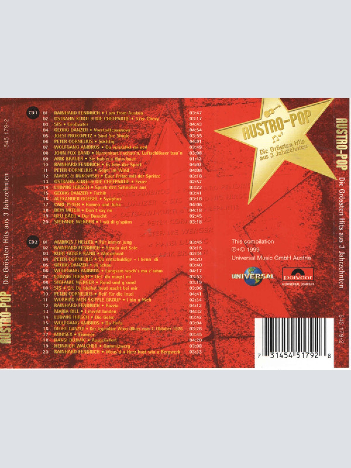 CD / Various - Austro-Pop - Die Größten Hits Aus 3 Jahrzehnten