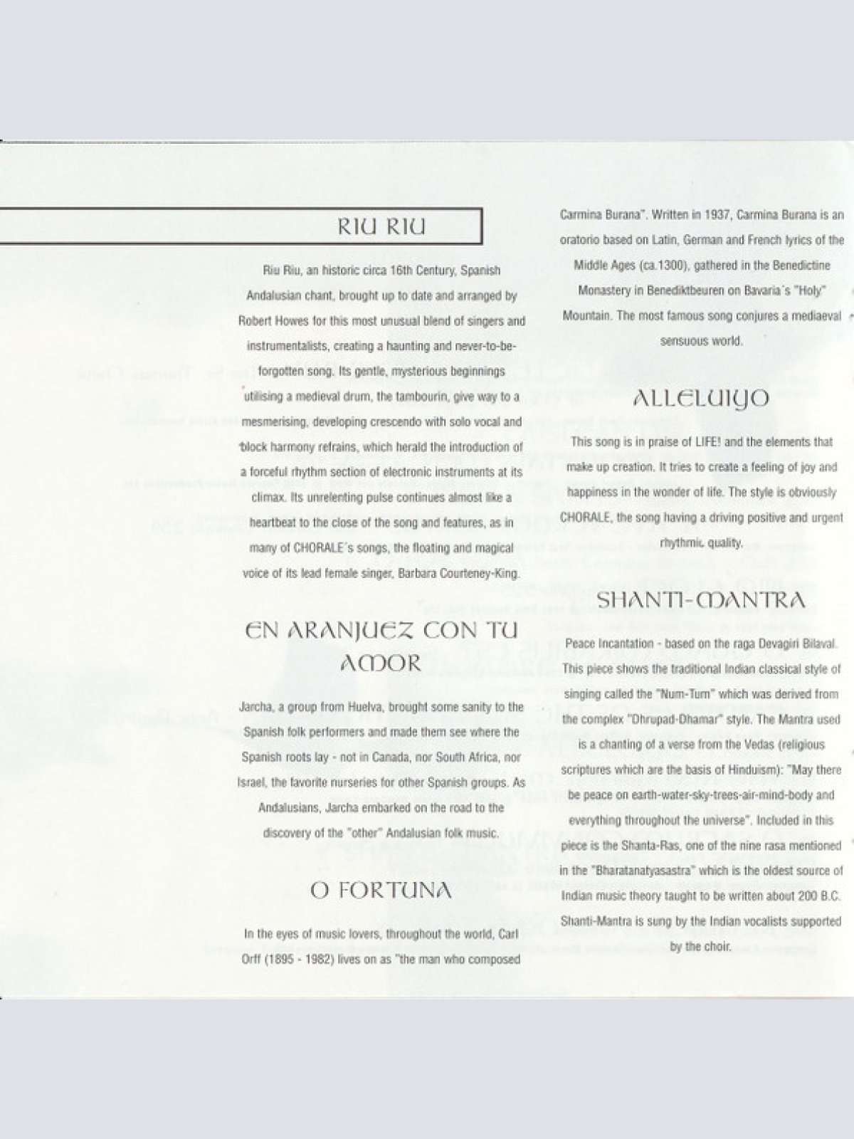 CD / Various - Chorale - Songs Of Hope & Harmony