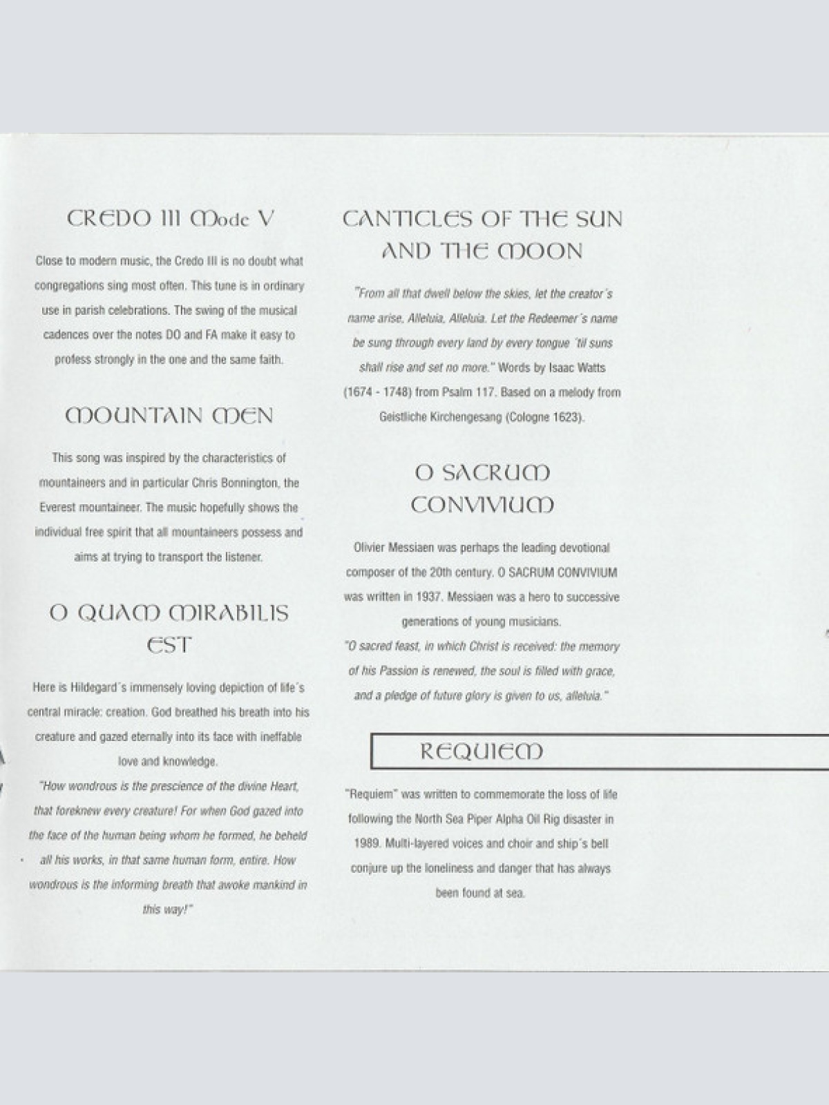 CD / Various - Chorale - Songs Of Hope & Harmony