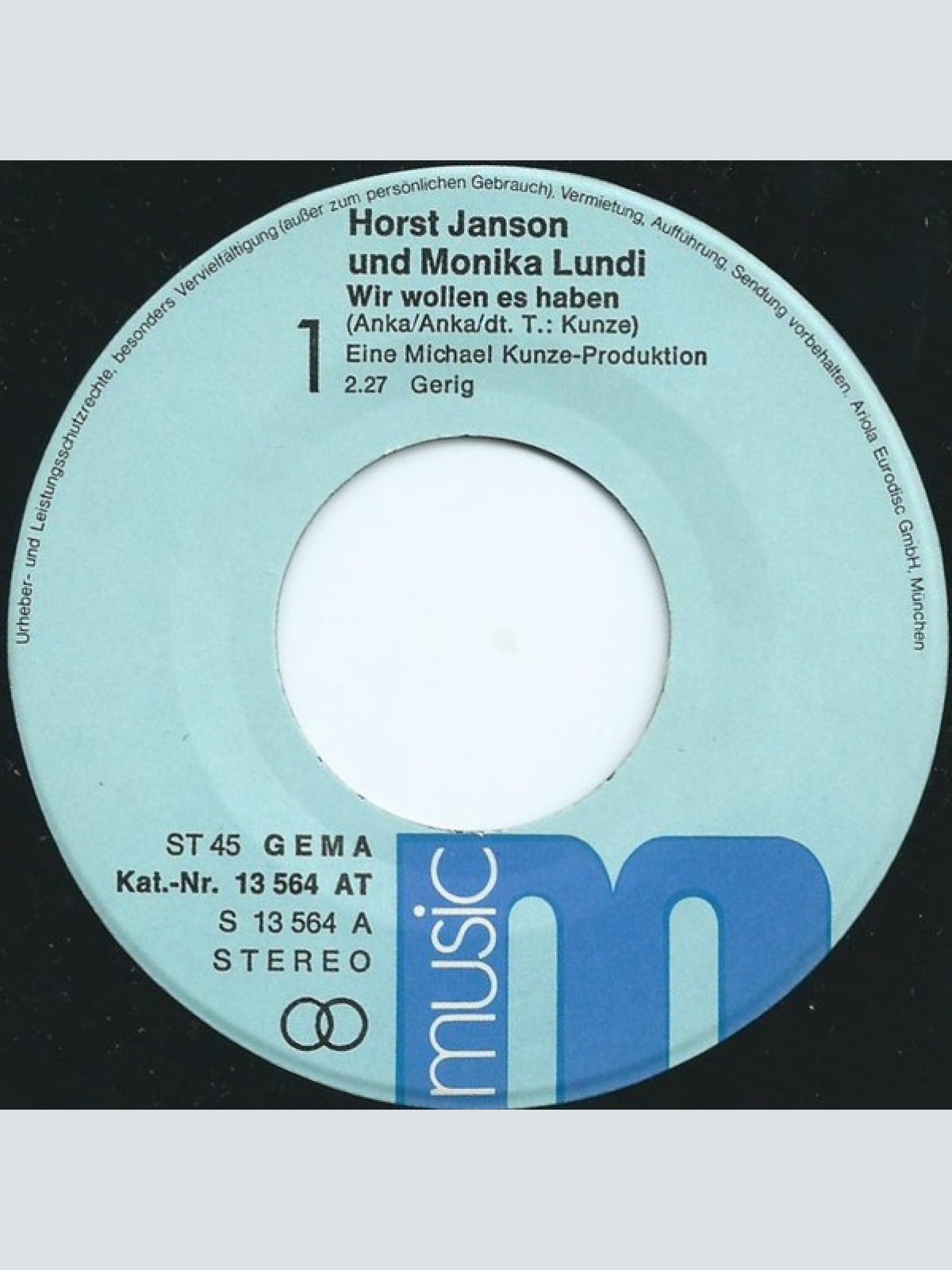 Vinyl / Horst Janson Und Monika Lundi - Wir Wollen Es Haben