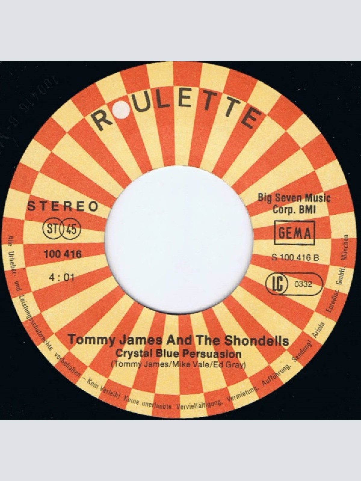 Vinyl / Tommy James And The Shondells* - Crimson And Clover / Crystal Blue Persuasion