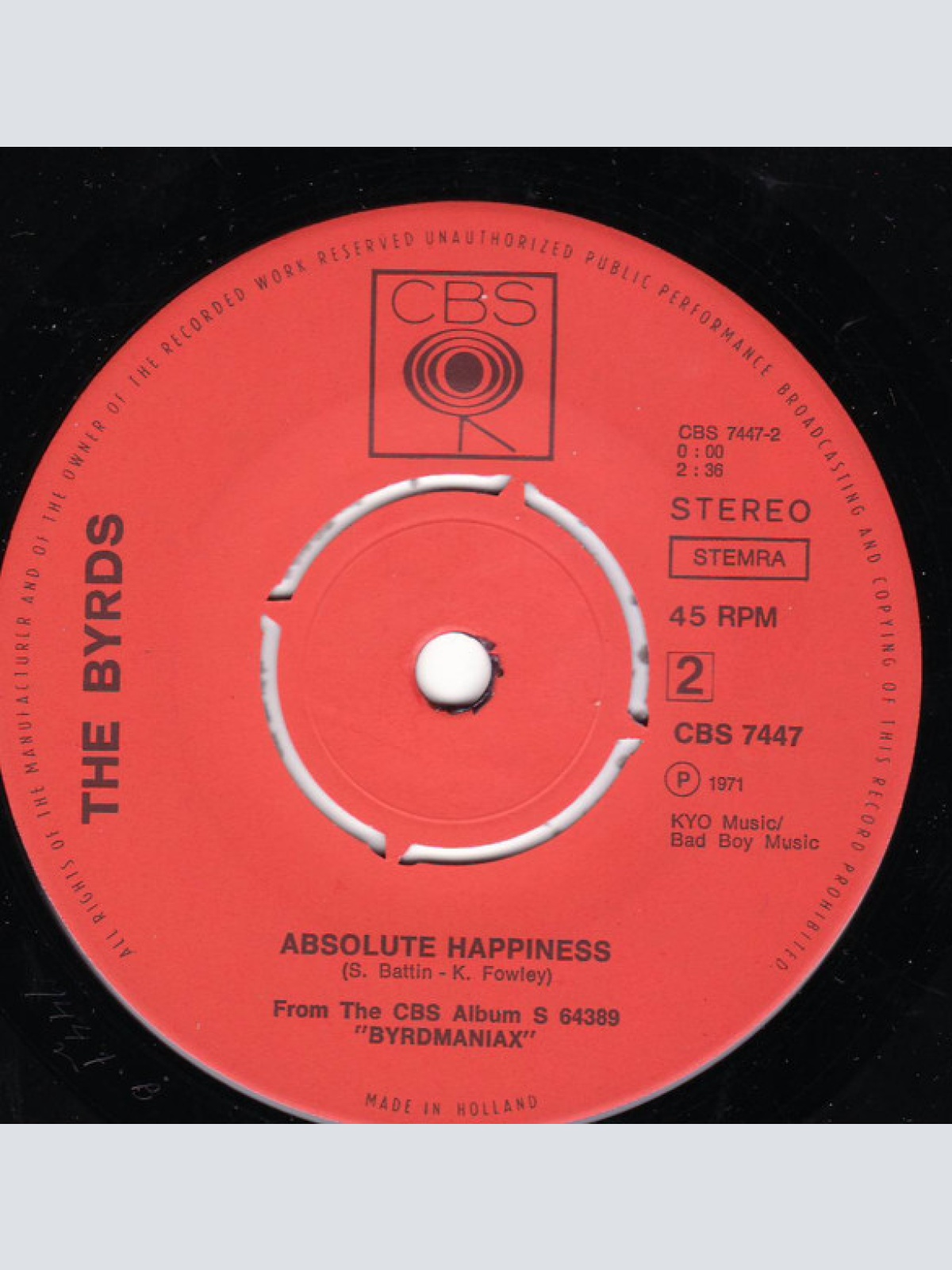 Vinyl / The Byrds - Glory, Glory