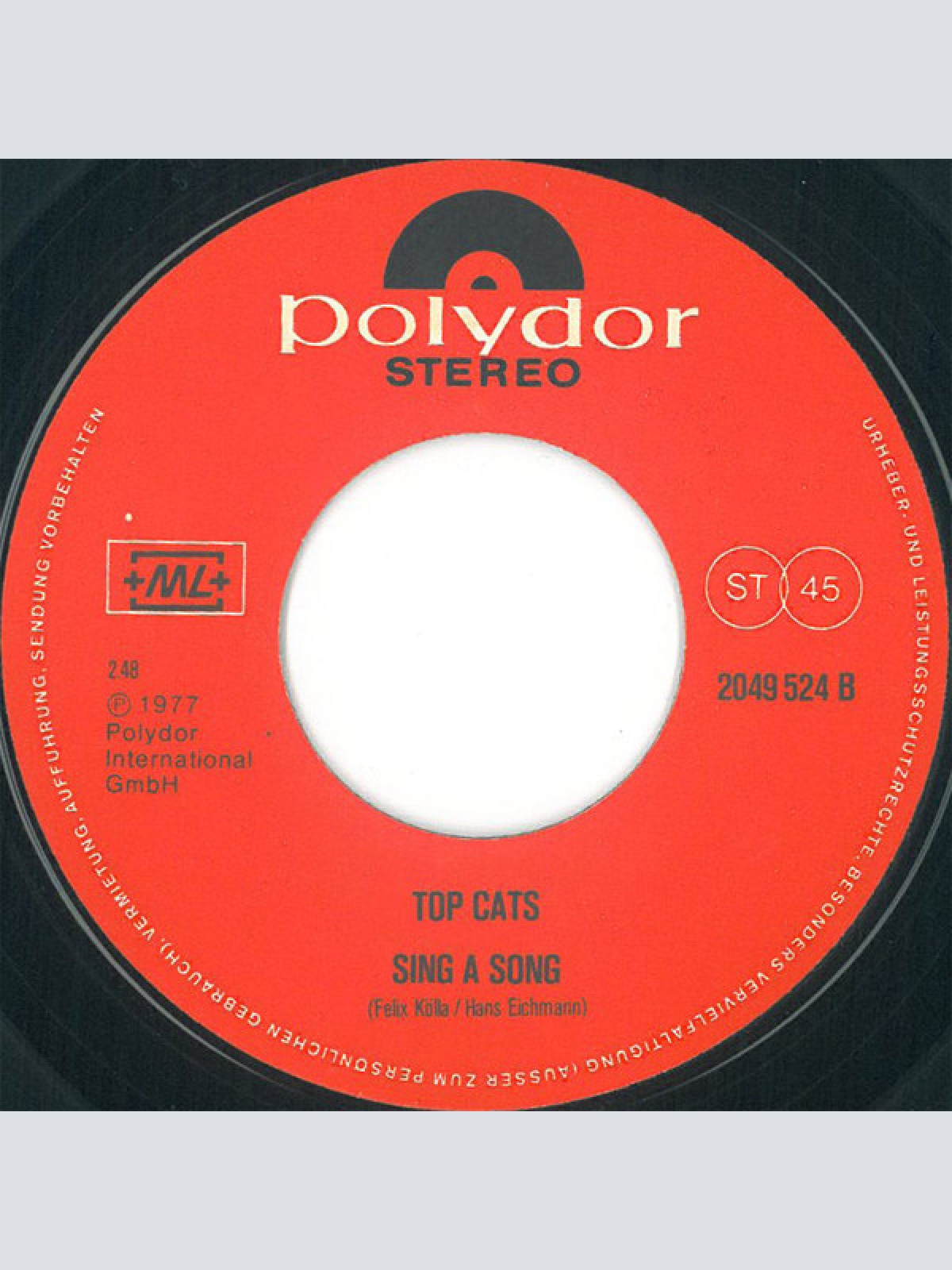 Vinyl / Top Cats (2) - Sha La La Everybody / Sing A Song