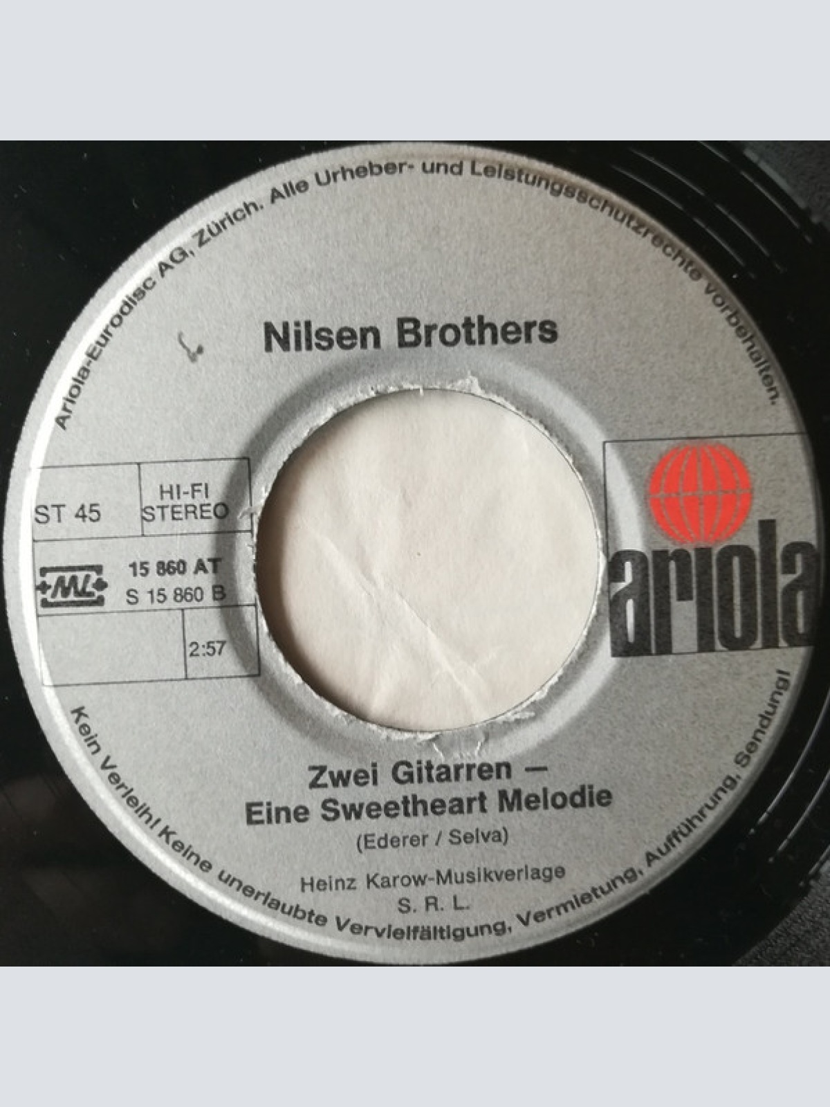 Vinyl / Nilsen Brothers* - Aber Dich Gibt's Nur Einmal Für Mich