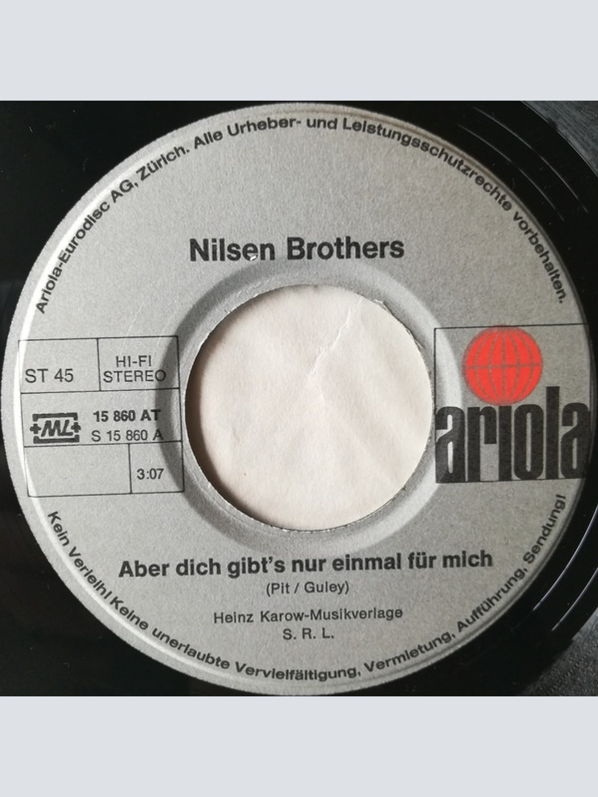 Vinyl / Nilsen Brothers* - Aber Dich Gibt's Nur Einmal Für Mich
