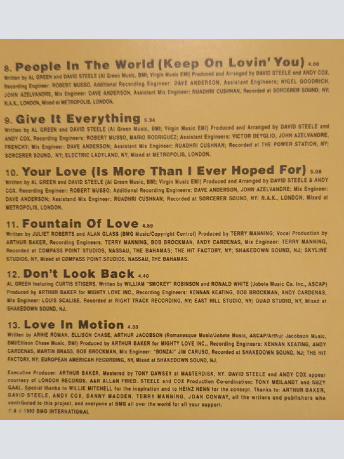 CD / Al Green - Don't Look Back