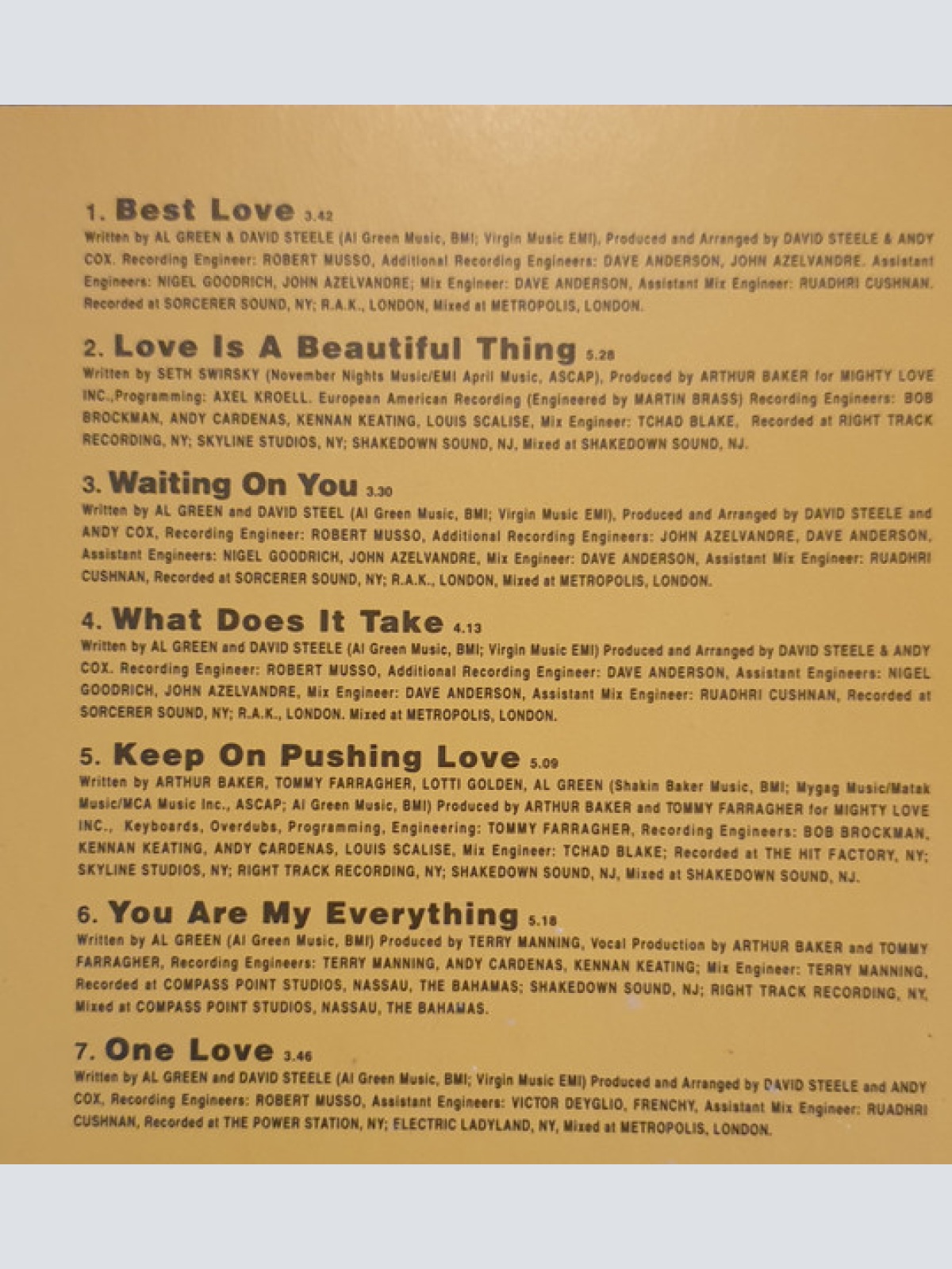 CD / Al Green - Don't Look Back