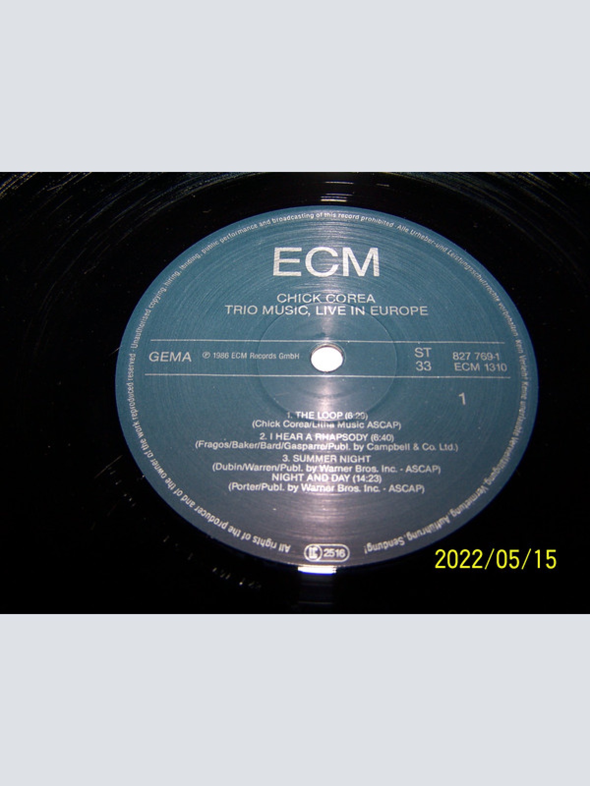 Vinyl / Chick Corea, Miroslav Vitous, Roy Haynes - Trio Music, Live In Europe