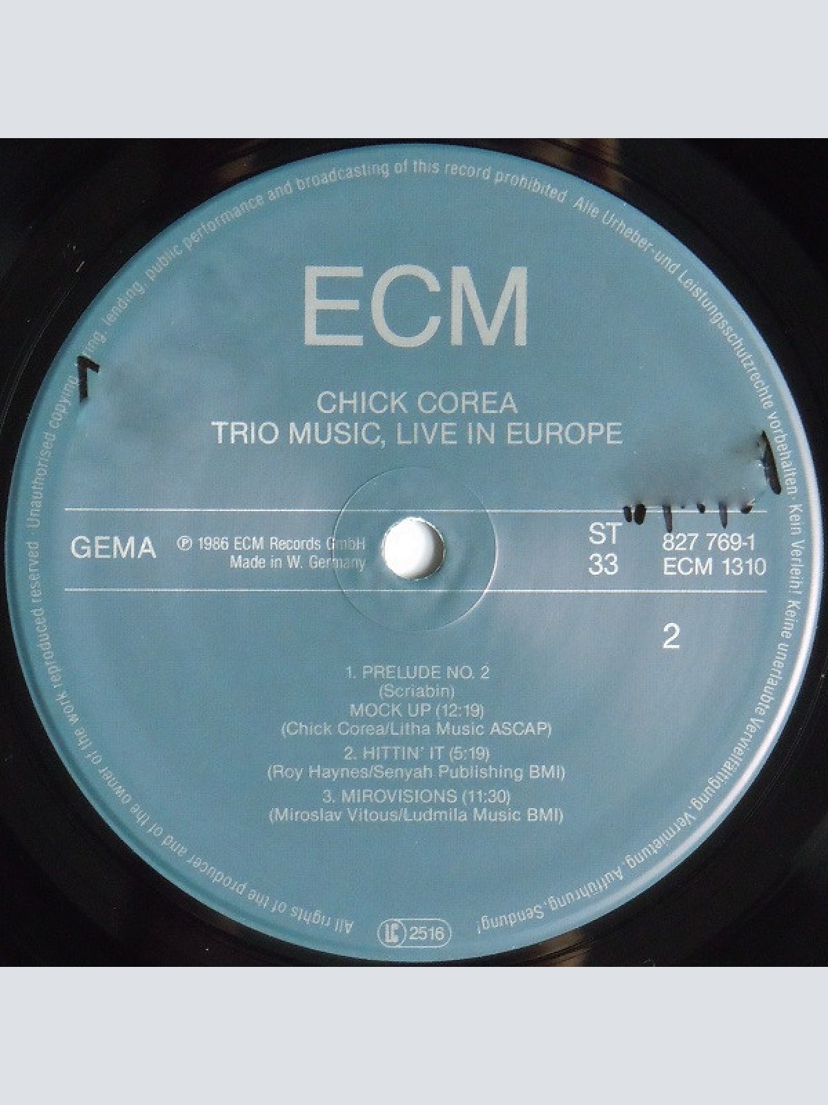 Vinyl / Chick Corea, Miroslav Vitous, Roy Haynes - Trio Music, Live In Europe