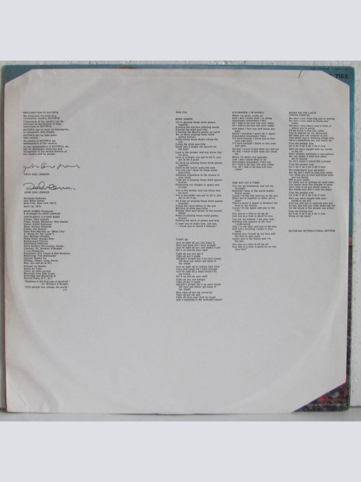 Vinyl / John Lennon - Mind Games