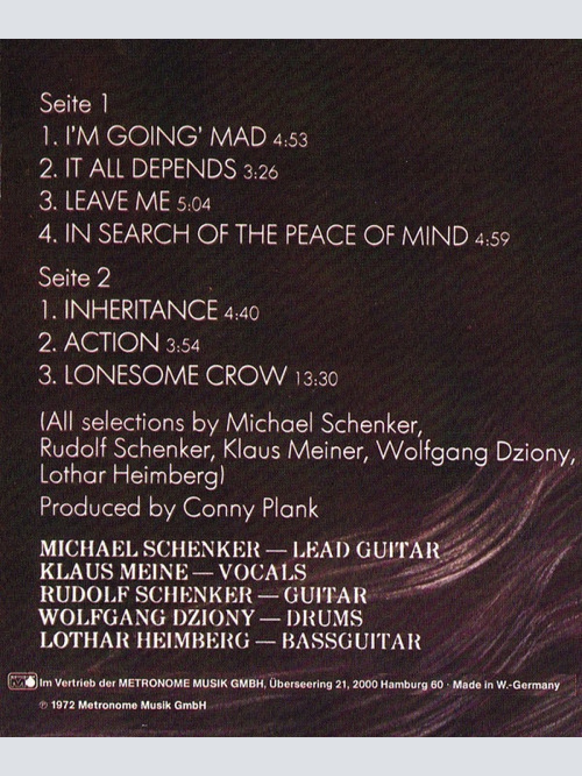 Vinyl / Scorpions - Lonesome Crow