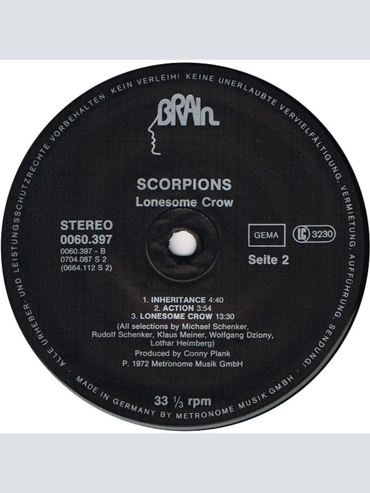 Vinyl / Scorpions - Lonesome Crow