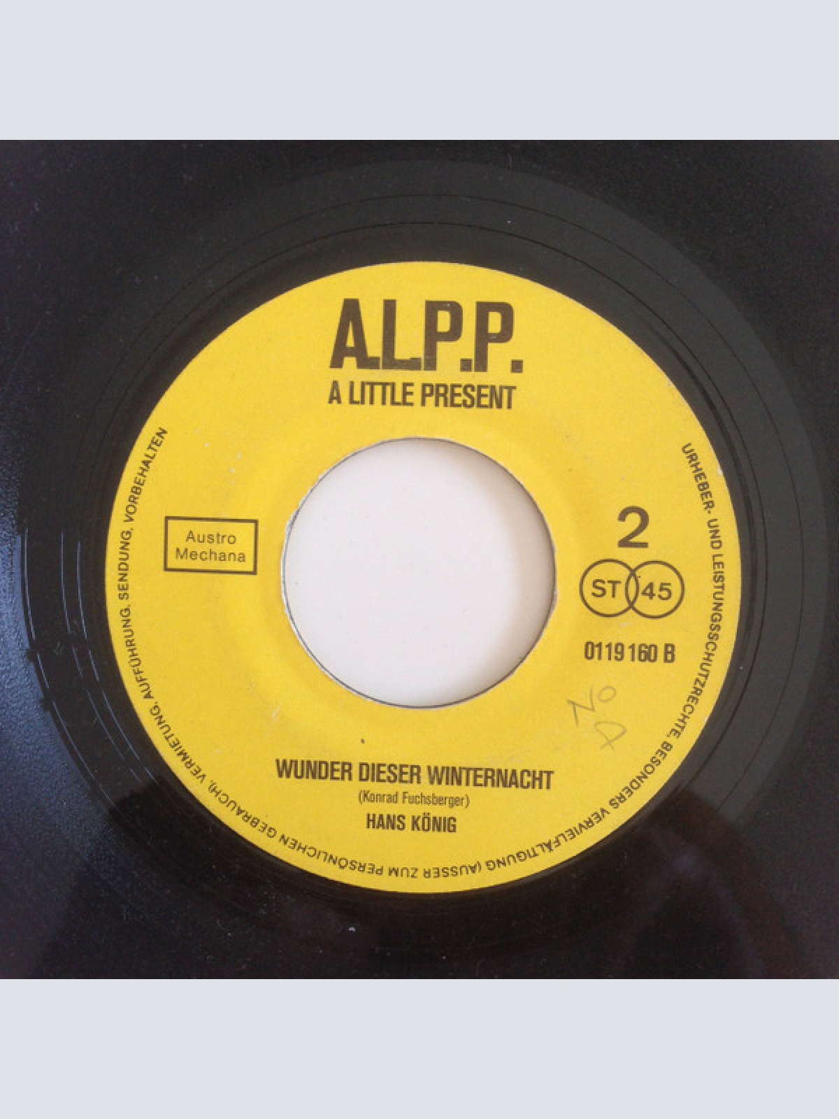 Vinyl / Hans König (2) - Wer / Wunder Dieser Winternacht