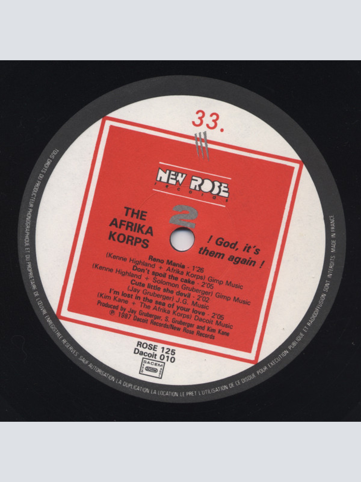 Vinyl / The Afrika Korps - God It's Them Again!