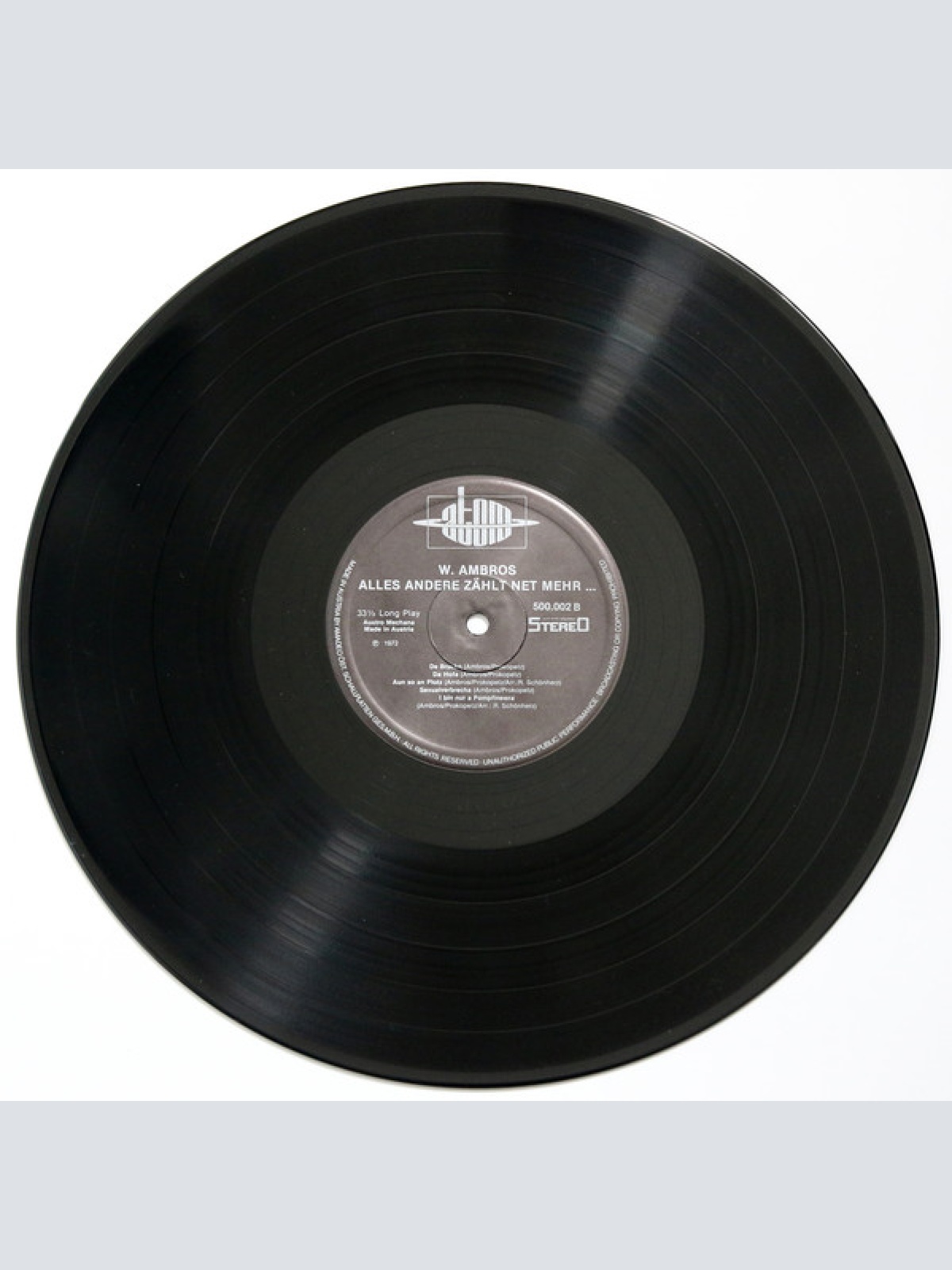 Vinyl / W. Ambros* - Alles Andere Zählt Net Mehr...