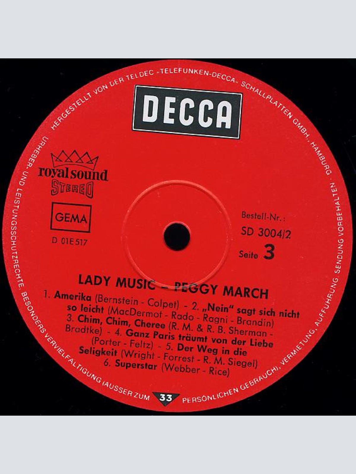 Vinyl / Peggy March - Lady Music