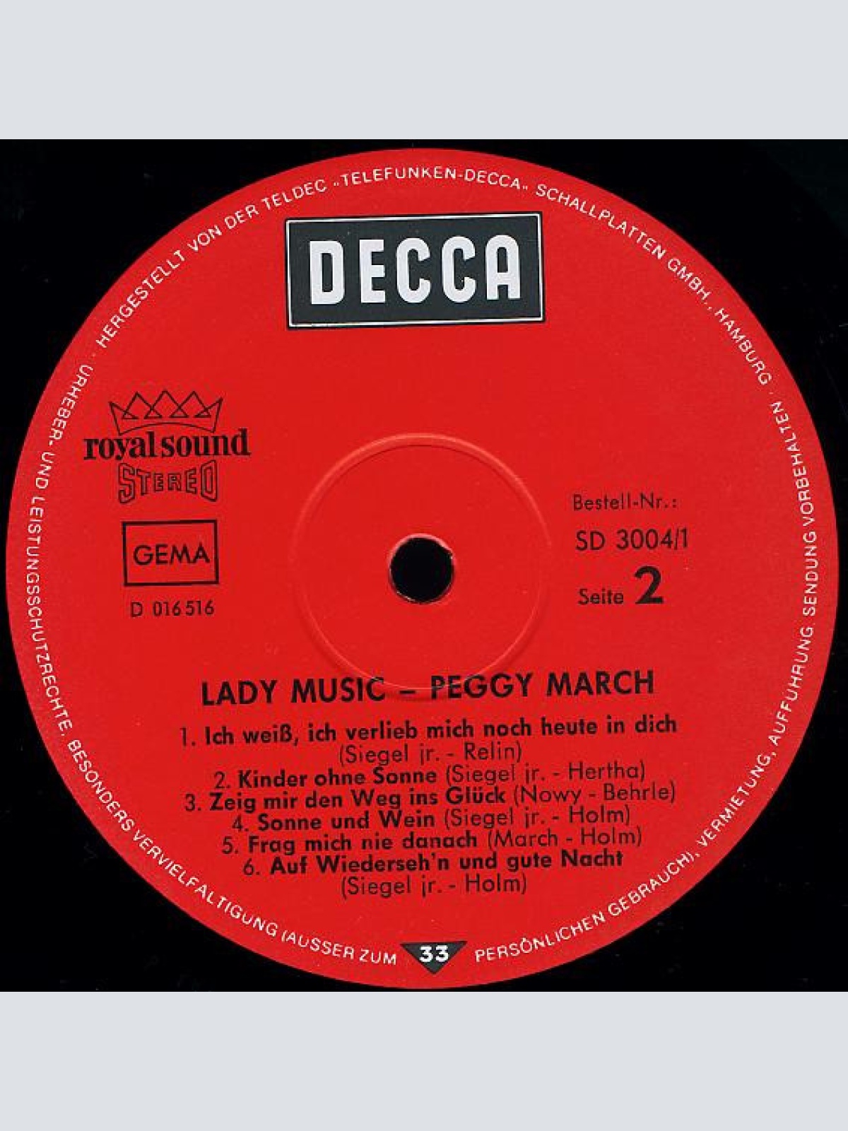 Vinyl / Peggy March - Lady Music