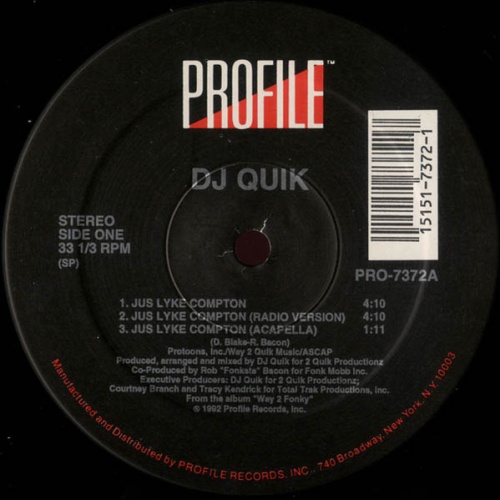 Vinyl / DJ Quik - Jus Lyke Compton