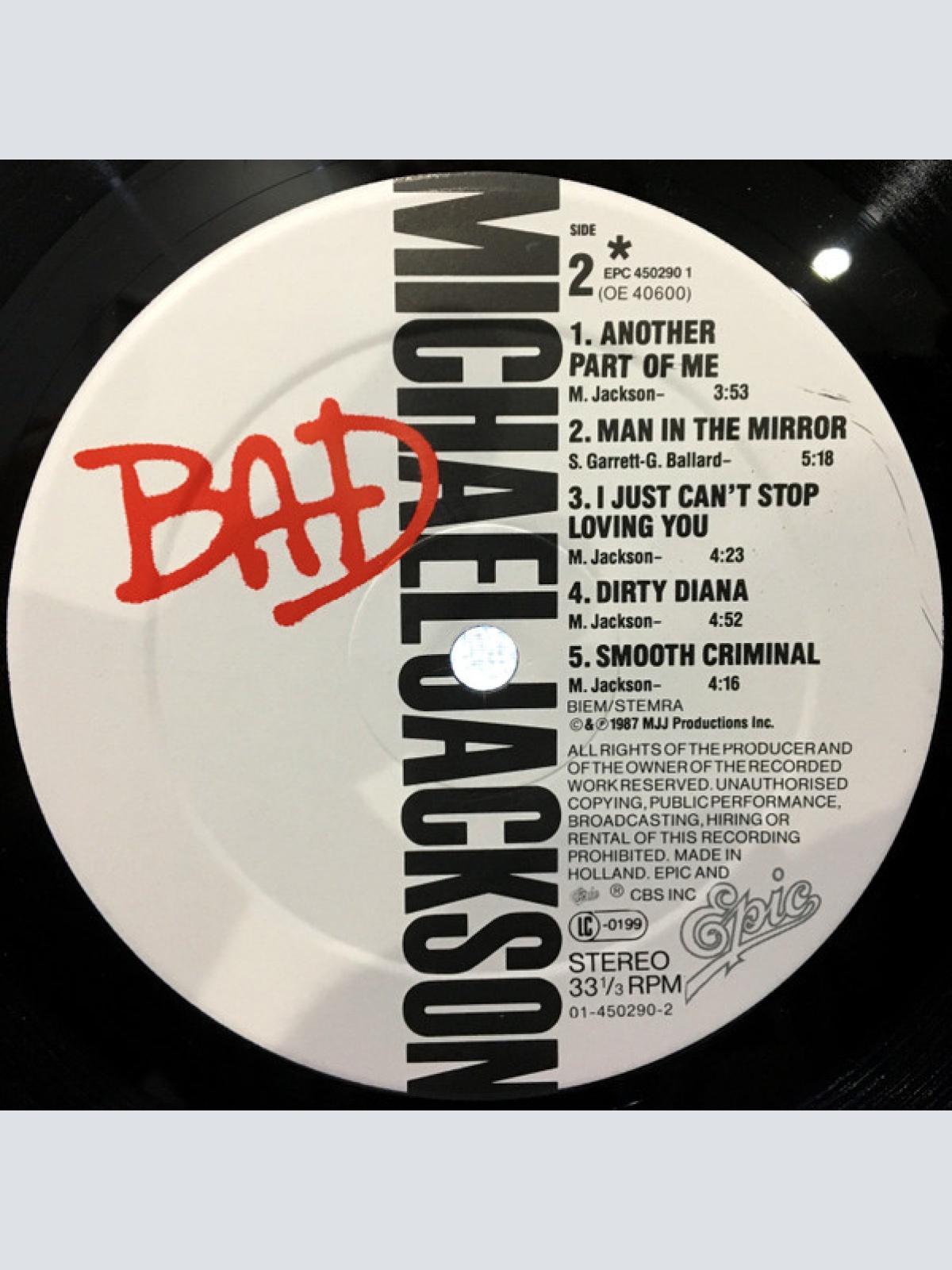 Vinyl / Michael Jackson - Bad