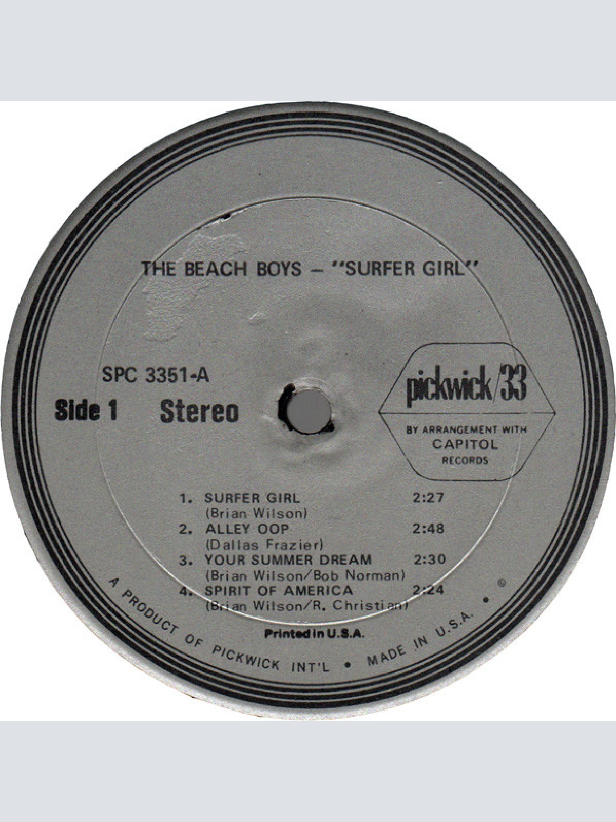 Vinyl / The Beach Boys - Surfer Girl