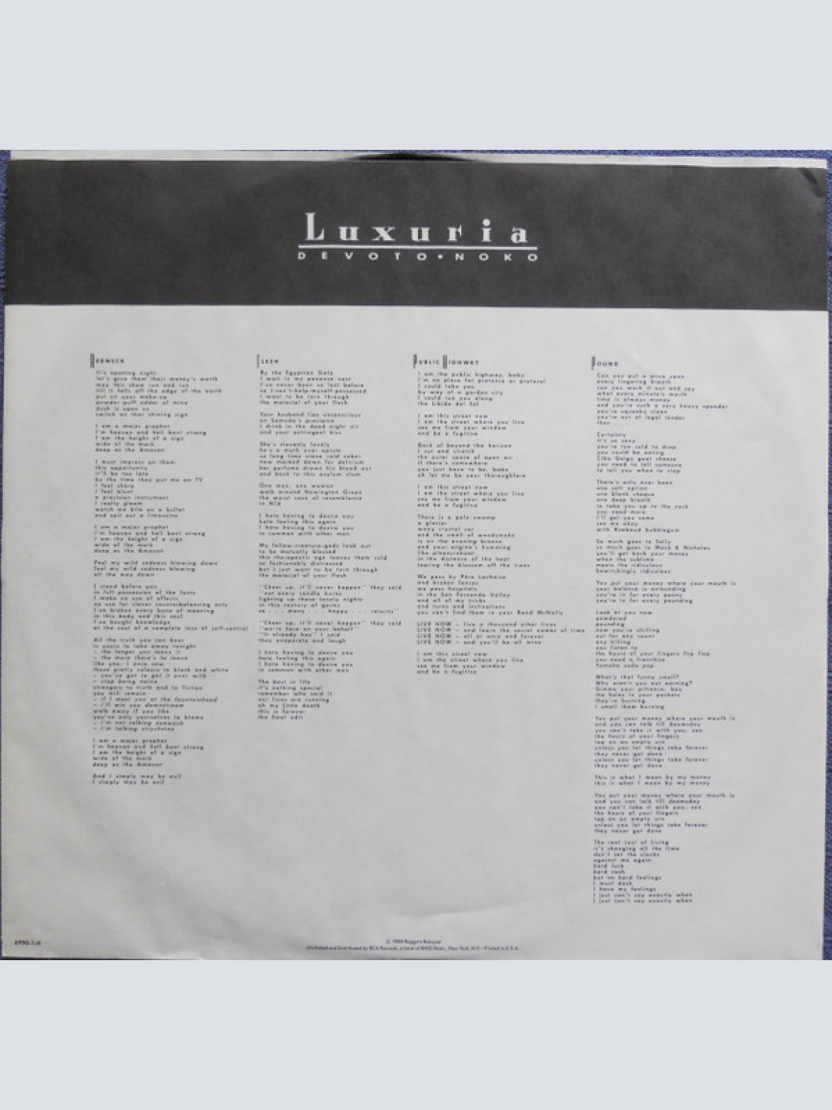 Vinyl / Luxuria - Unanswerable Lust