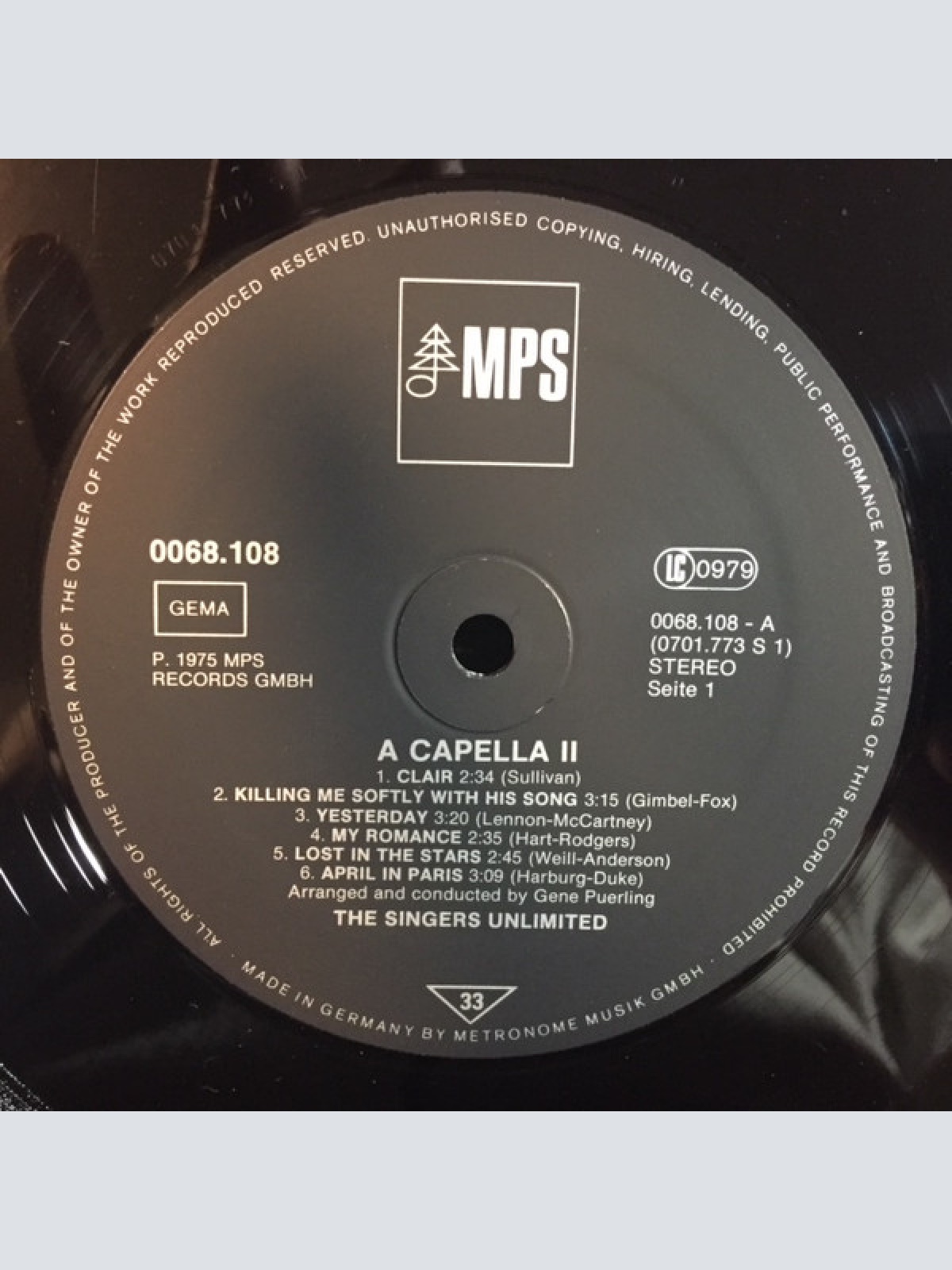 Vinyl / The Singers Unlimited - A Capella II
