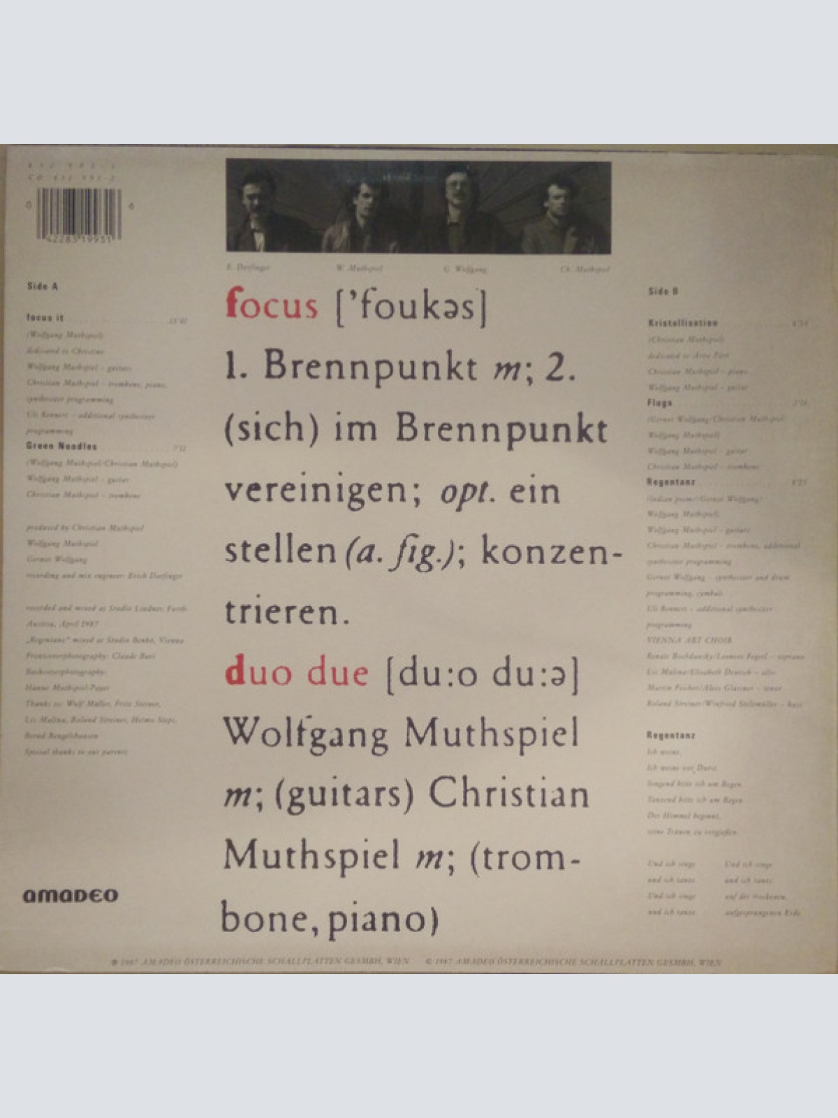 Vinyl / Duo Due - Focus It