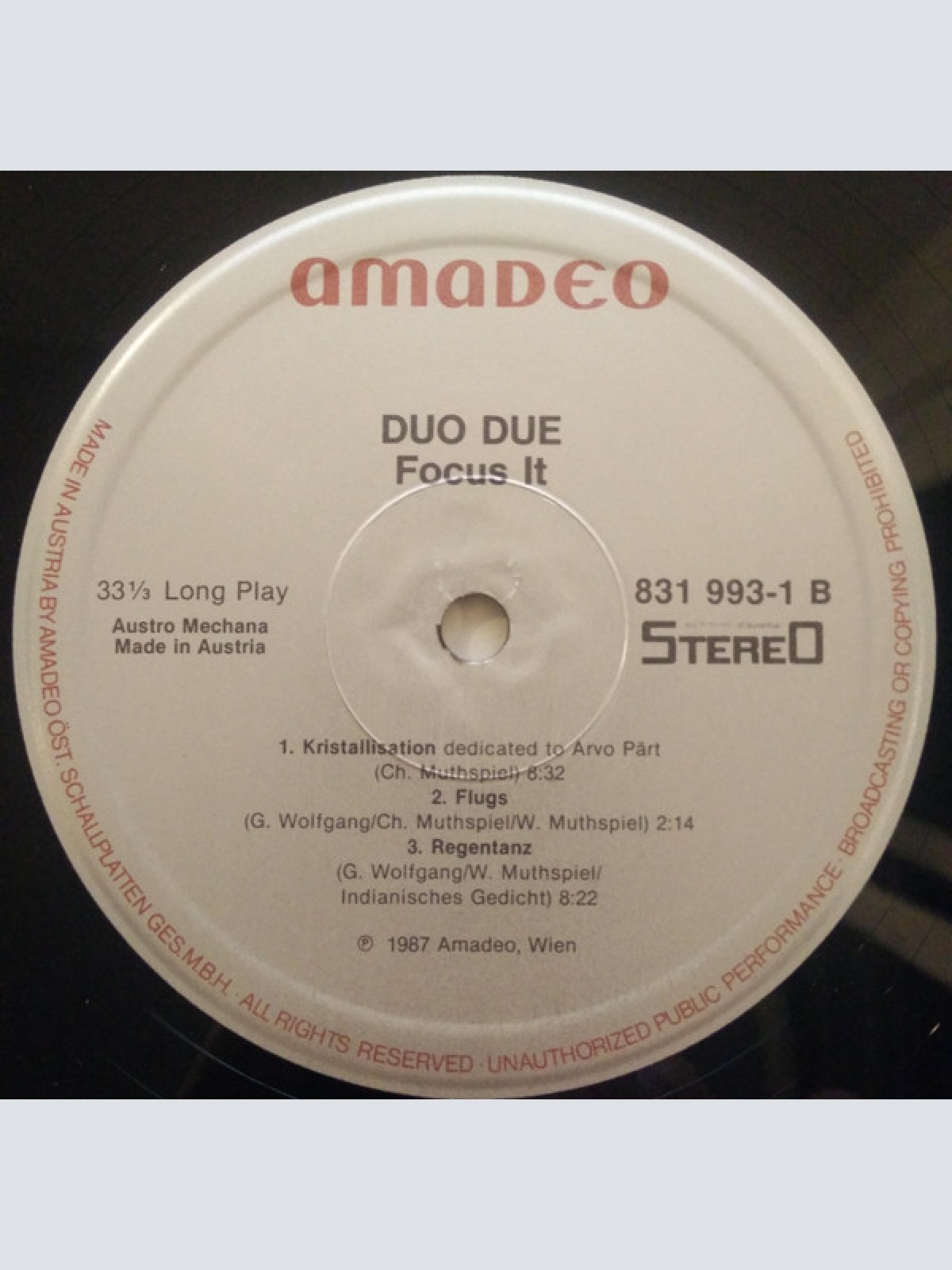 Vinyl / Duo Due - Focus It