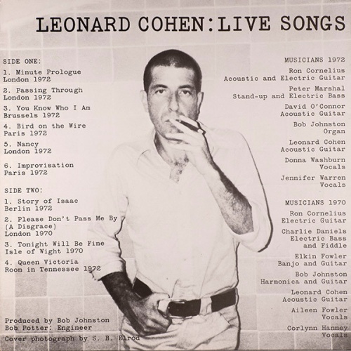 Vinyl / Leonard Cohen - Live Songs