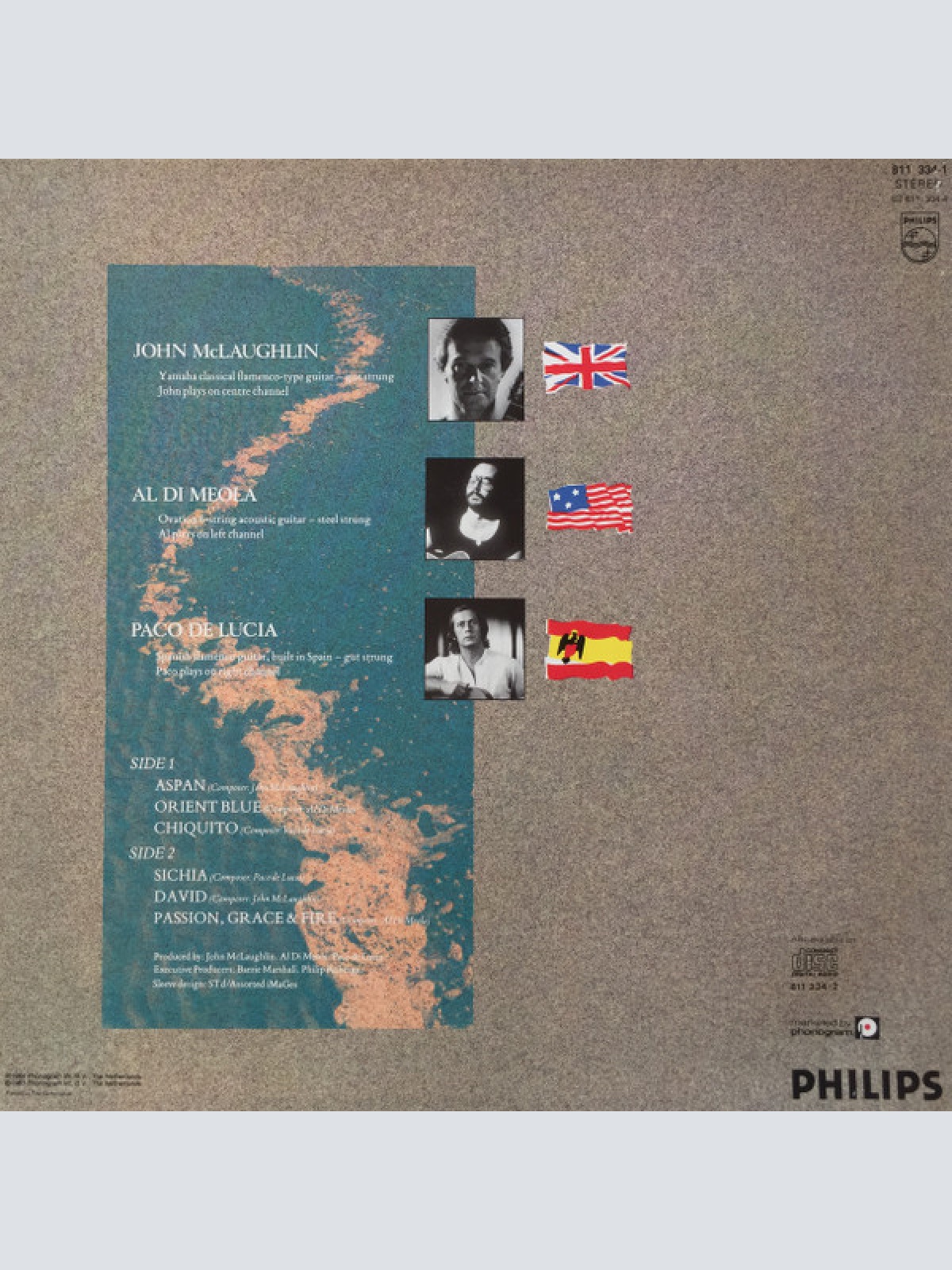 Vinyl / John McLaughlin, Al Di Meola, Paco De Lucia* - Passion, Grace & Fire