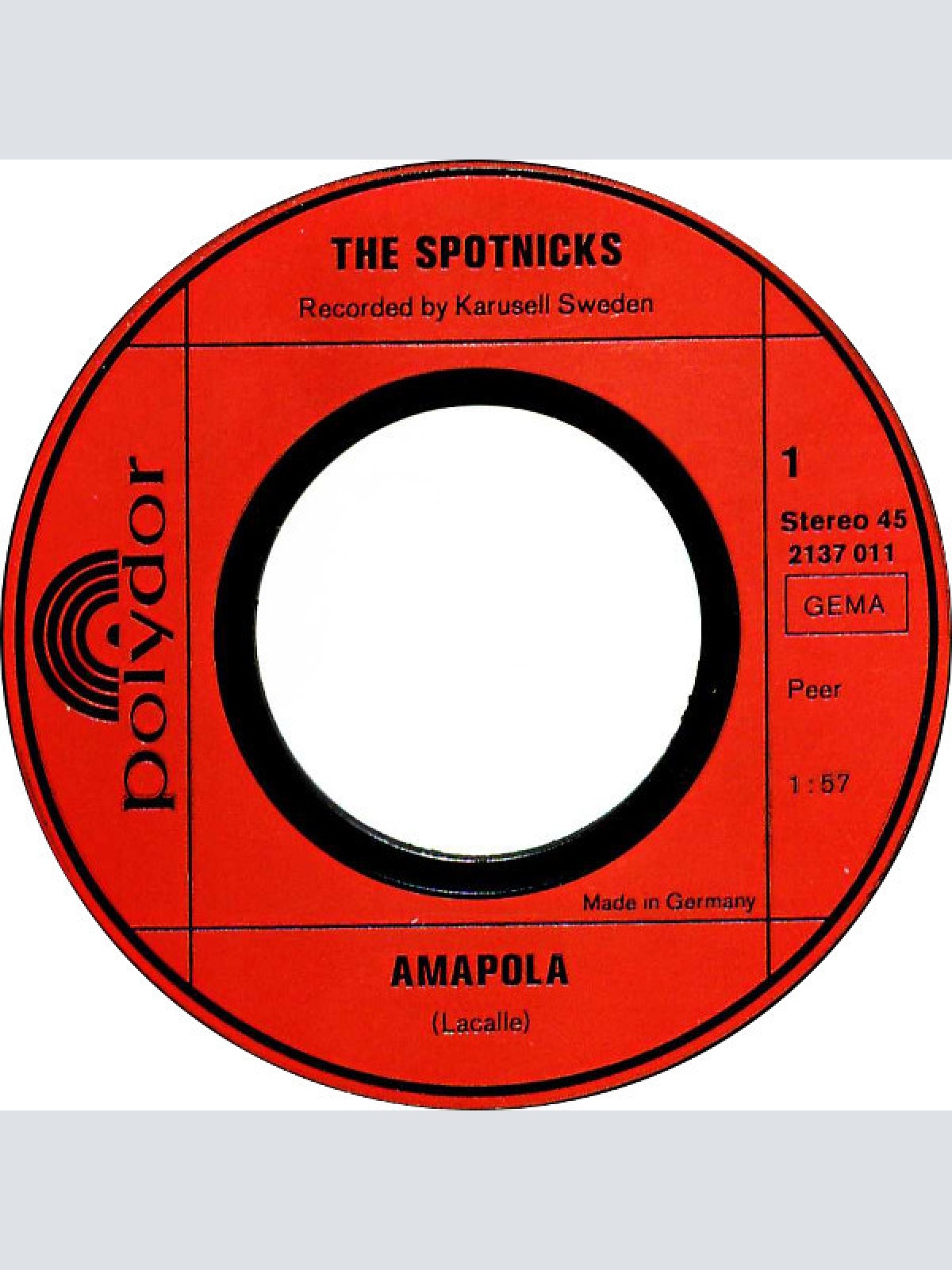 Vinyl / The Spotnicks - Die Grossen Vier Von The Spotnicks
