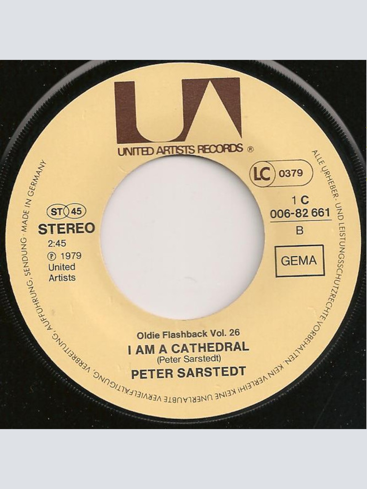 Vinyl / Peter Sarstedt - Where Do You Go To (My Lovely) / I Am A Cathedral