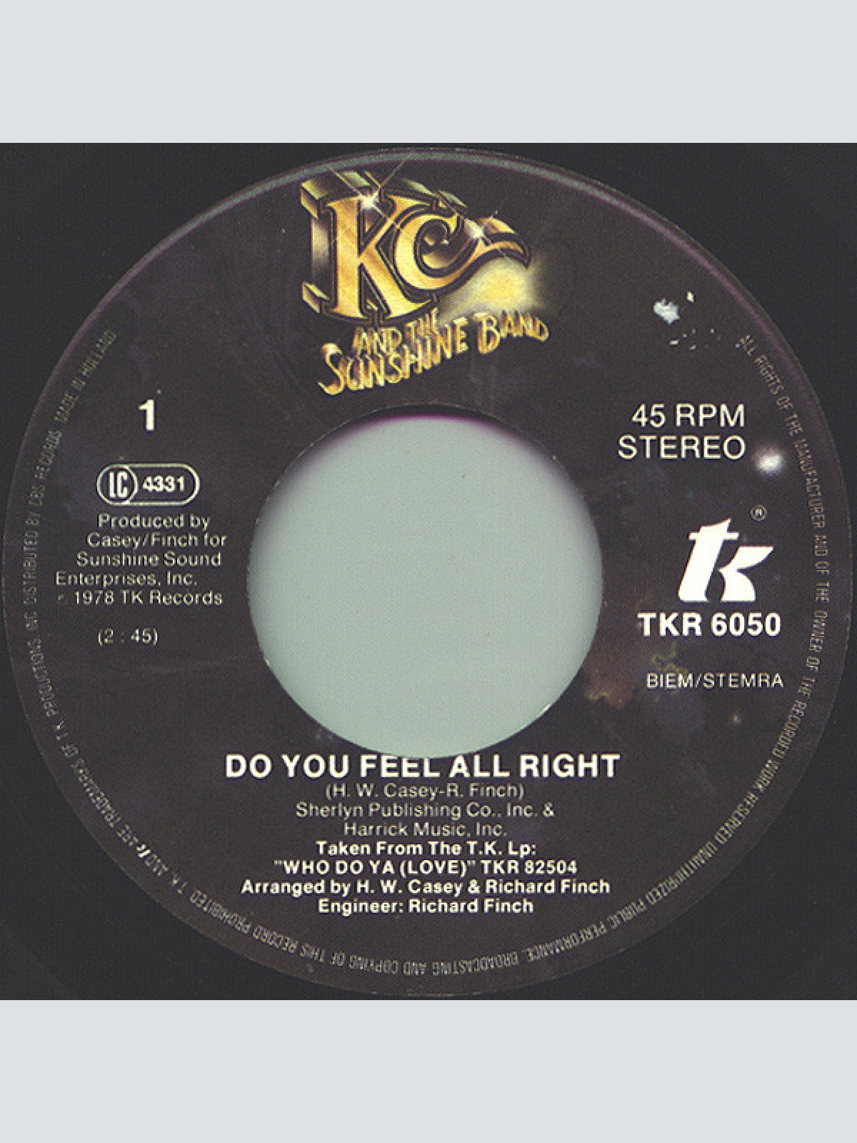 Vinyl / KC And The Sunshine Band* - Do You Feel All Right