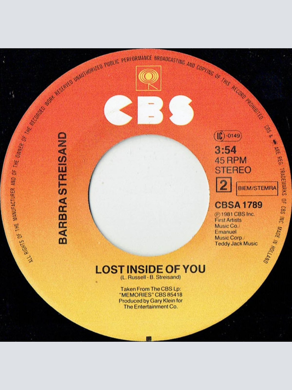 Vinyl / Barbra Streisand - Comin' In And Out Of Your Life