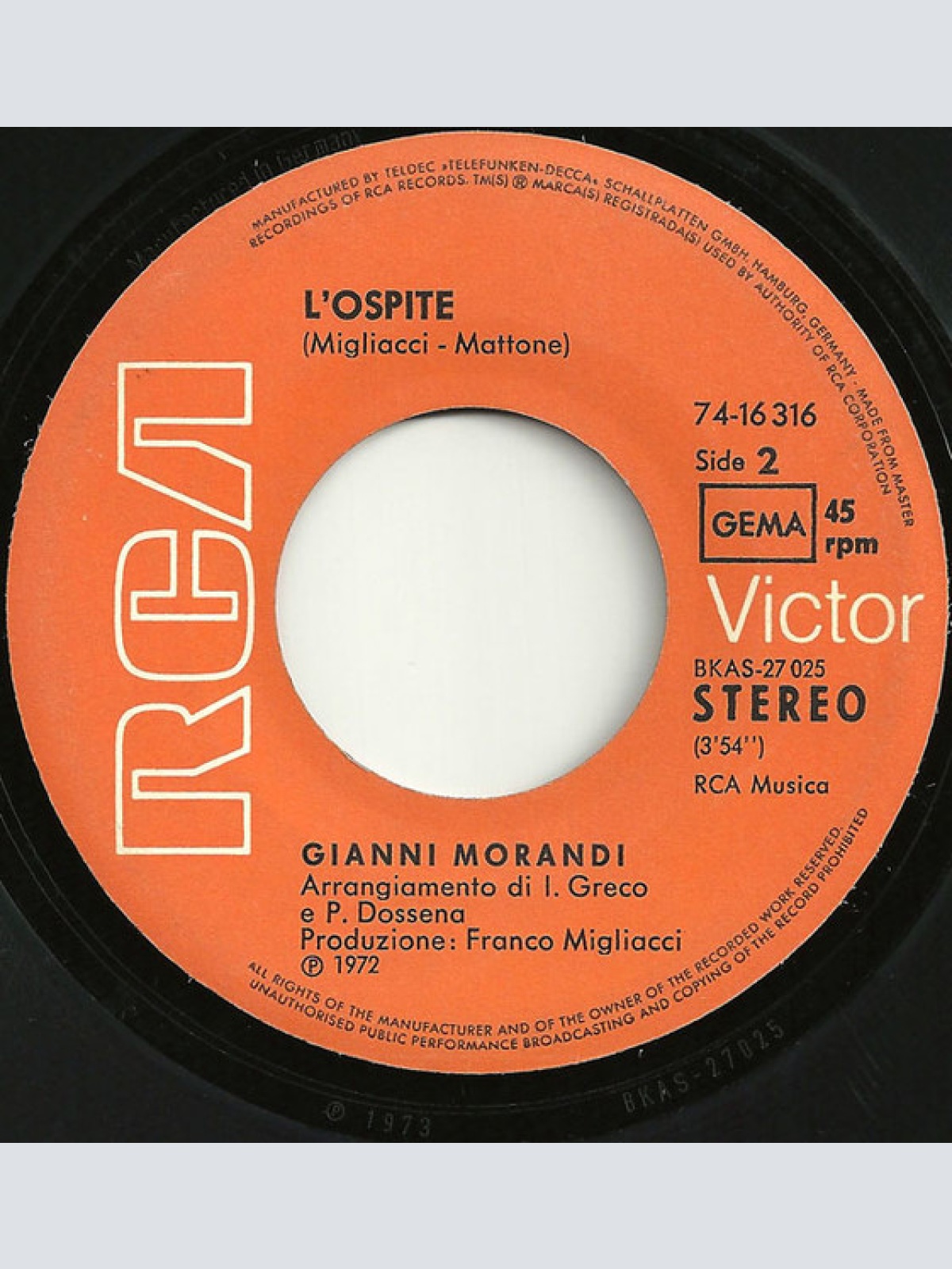 Vinyl / Gianni Morandi - Il Mondo Cambierà / L'Ospite