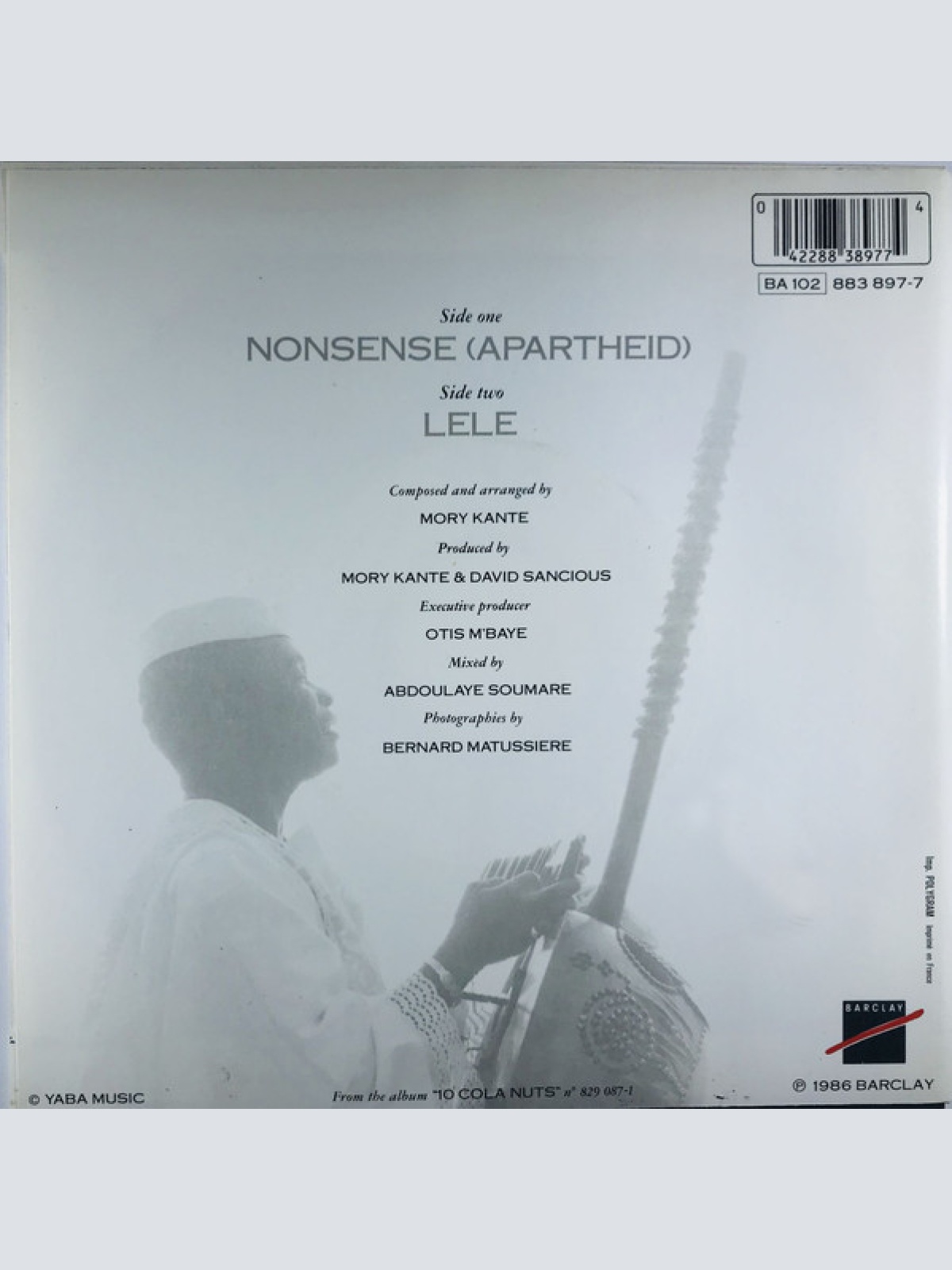 Vinyl / Mory Kanté - Nonsense (Apartheid)