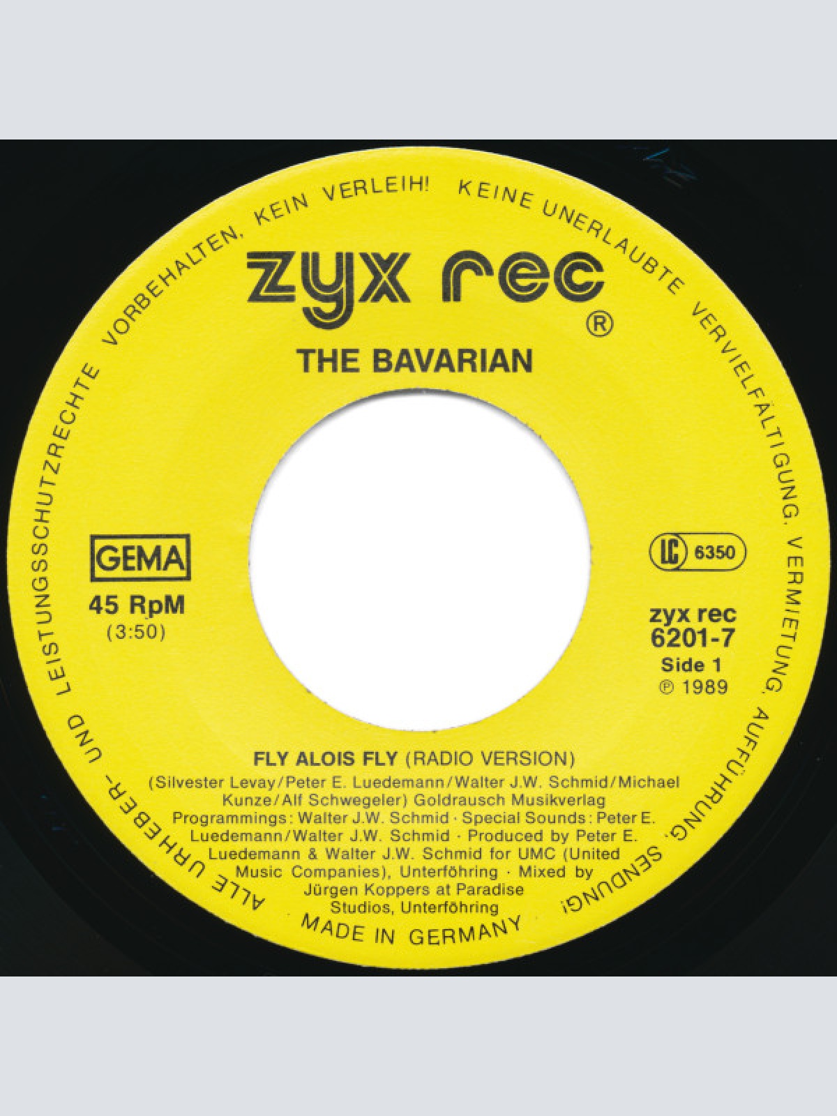 Vinyl / The Bavarian - Fly Alois Fly