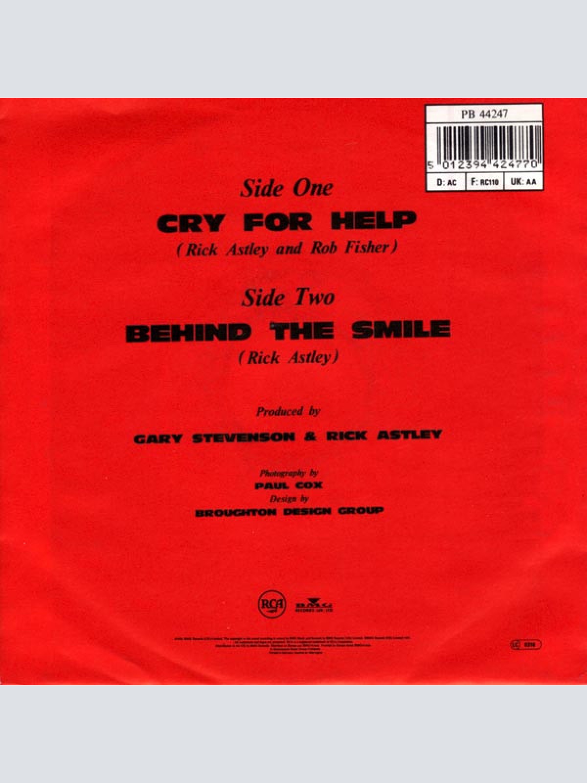 Vinyl / Rick Astley - Cry For Help