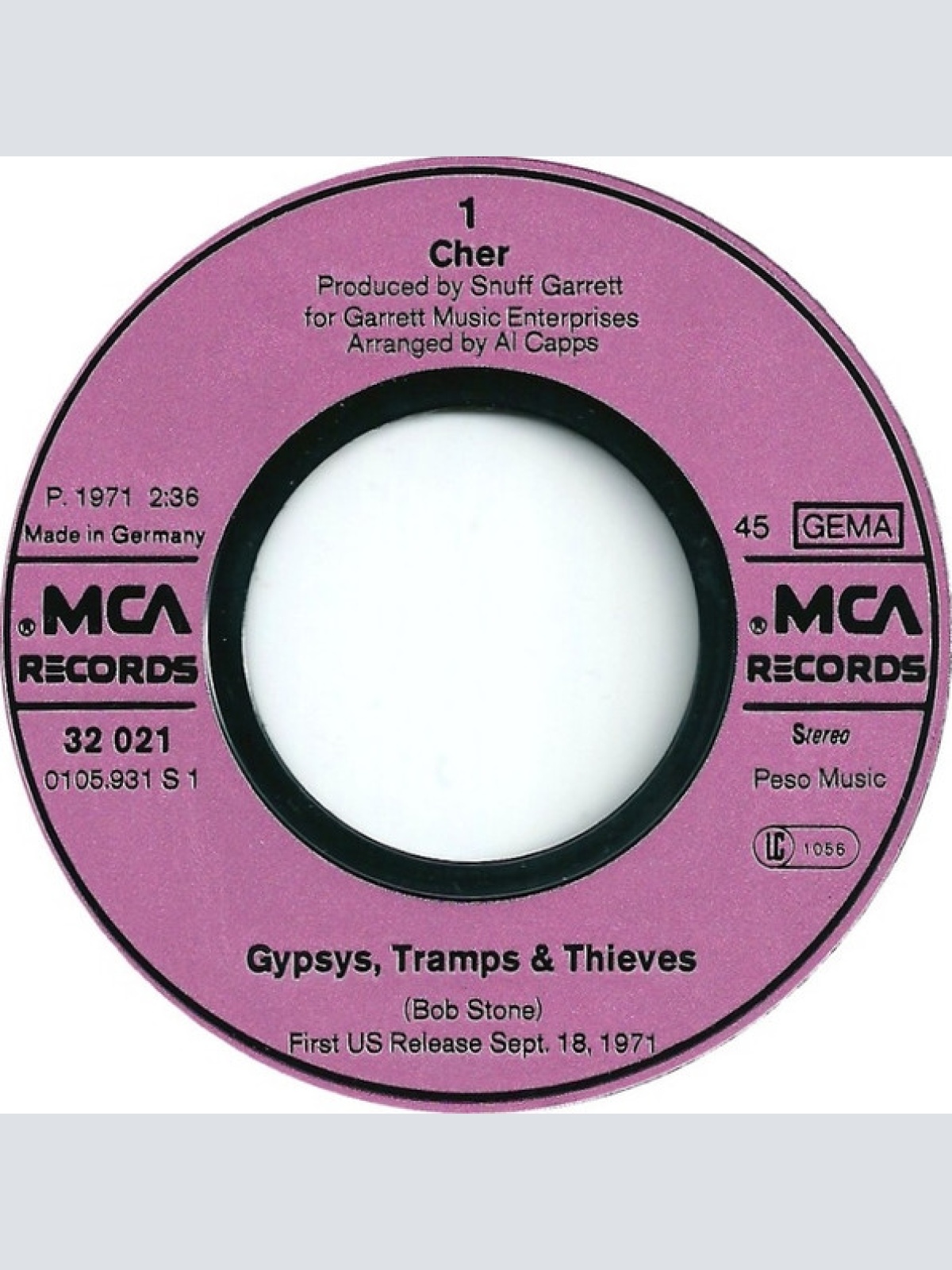 Vinyl / Cher - Gypsys, Tramps & Thieves / The Way Of Love