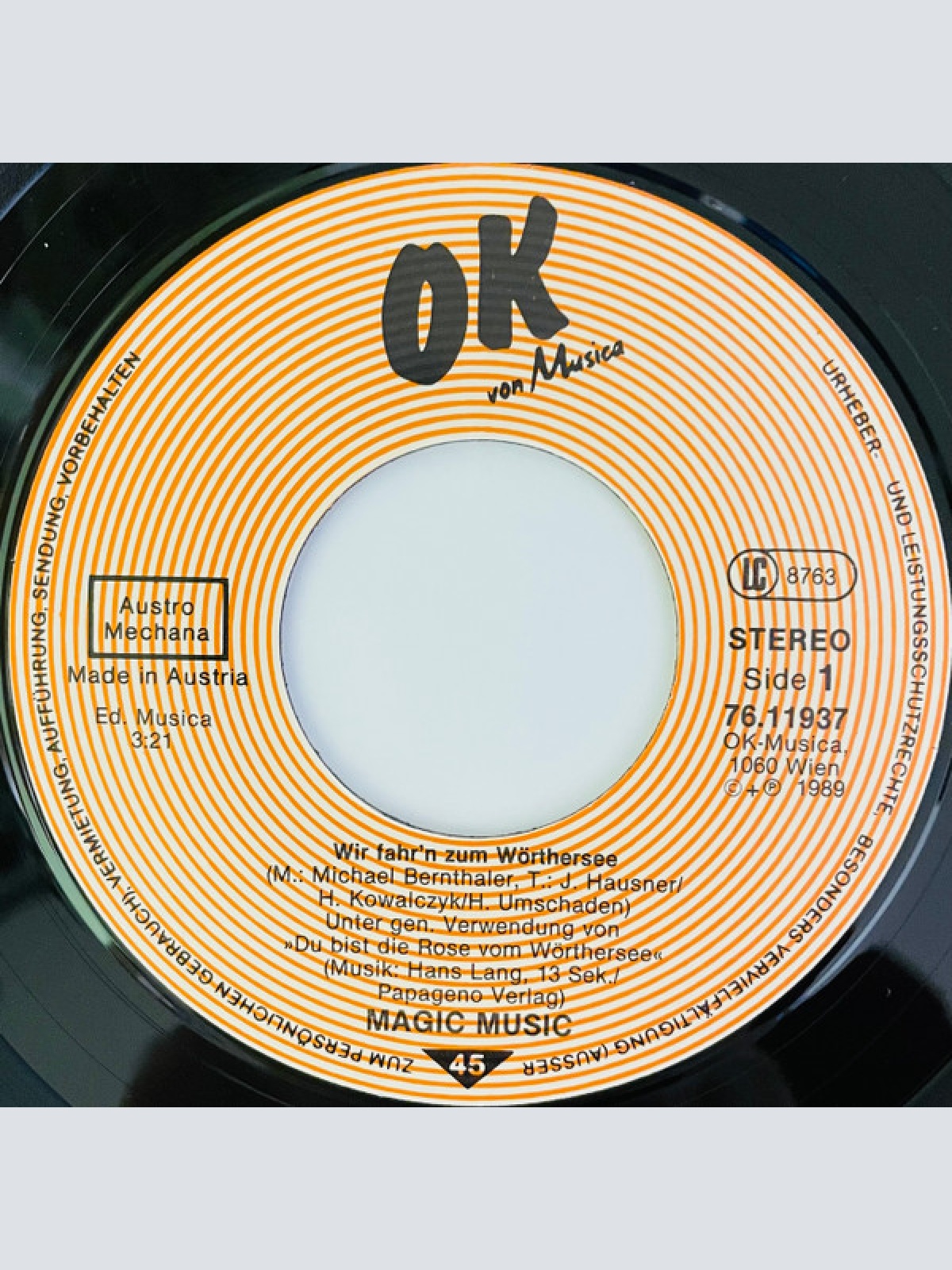 Vinyl / Magic Music (7) - Wir Fahr´n Zum Wörthersee