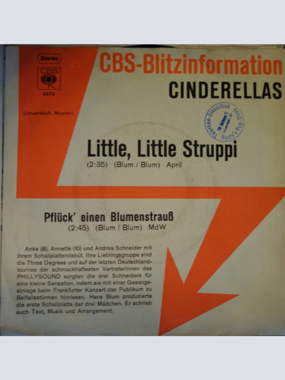 Vinyl / Cinderellas - Little, Little Struppi