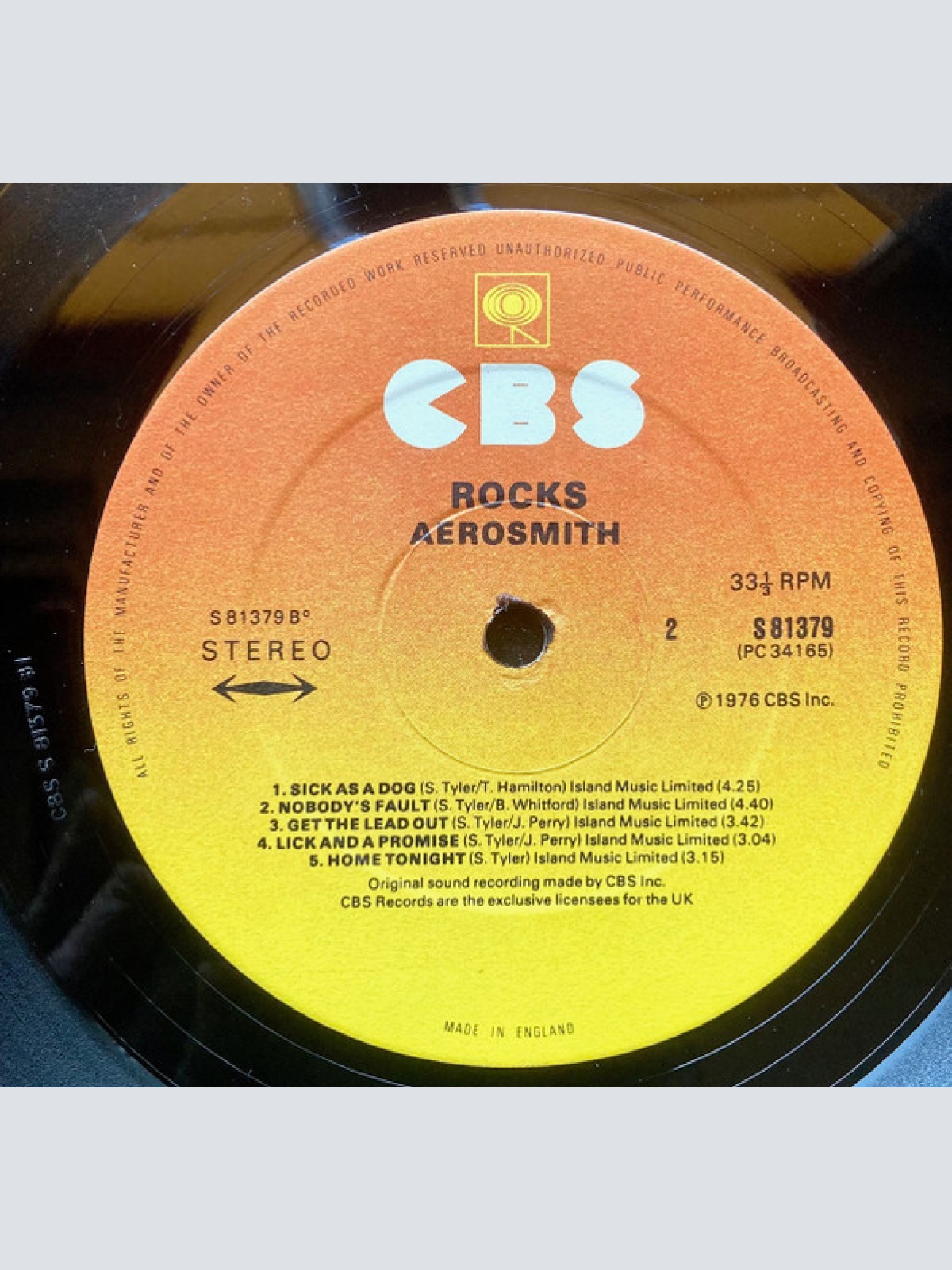 Vinyl / Aerosmith - "Rocks"