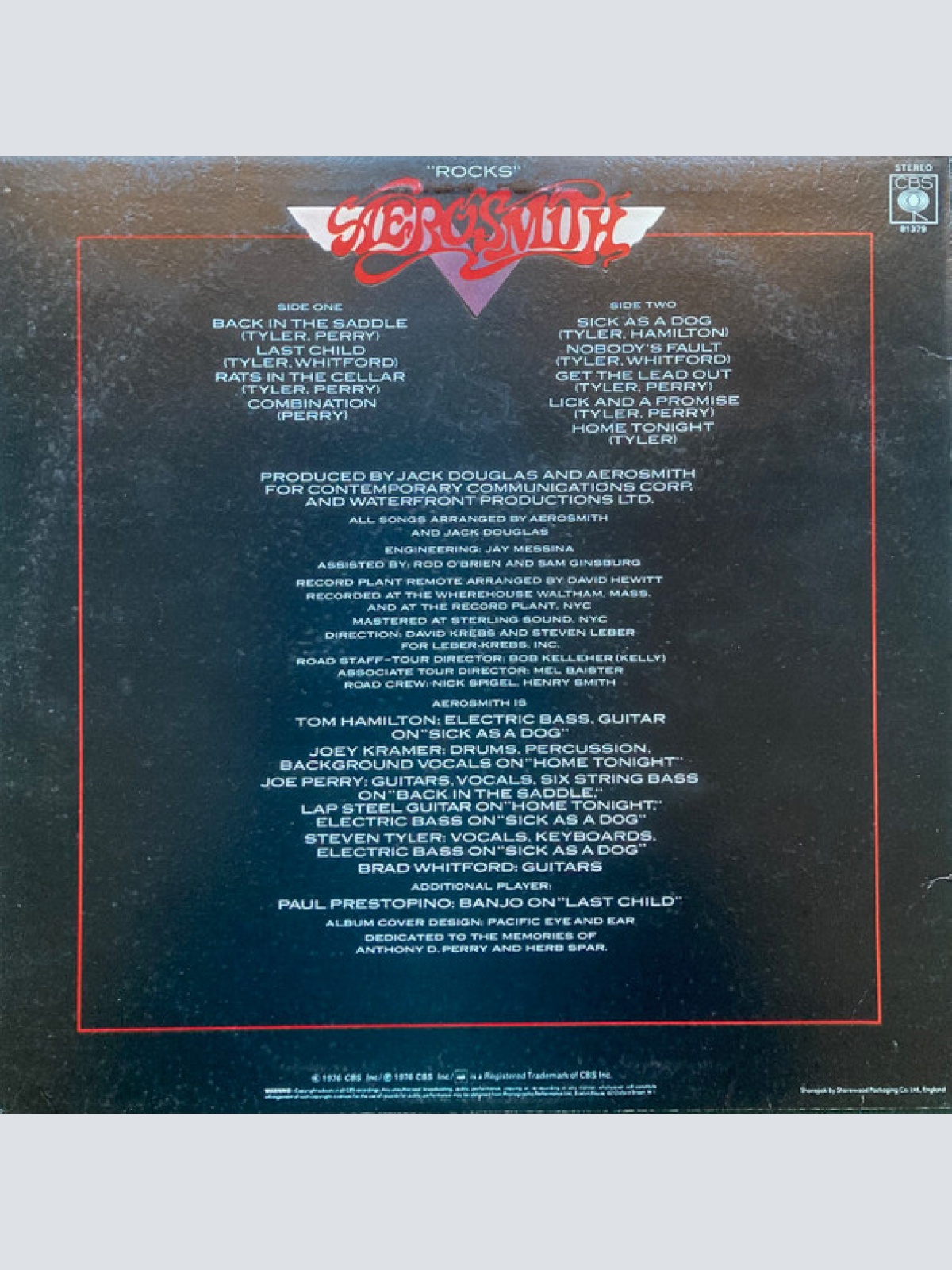 Vinyl / Aerosmith - "Rocks"