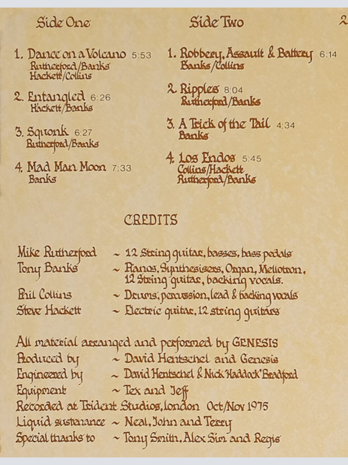 Vinyl / Genesis - A Trick Of The Tail