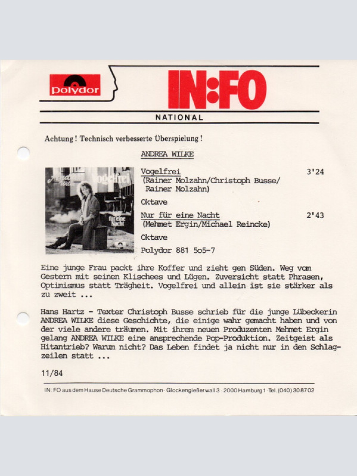 Vinyl / Andrea Wilke - Vogelfrei