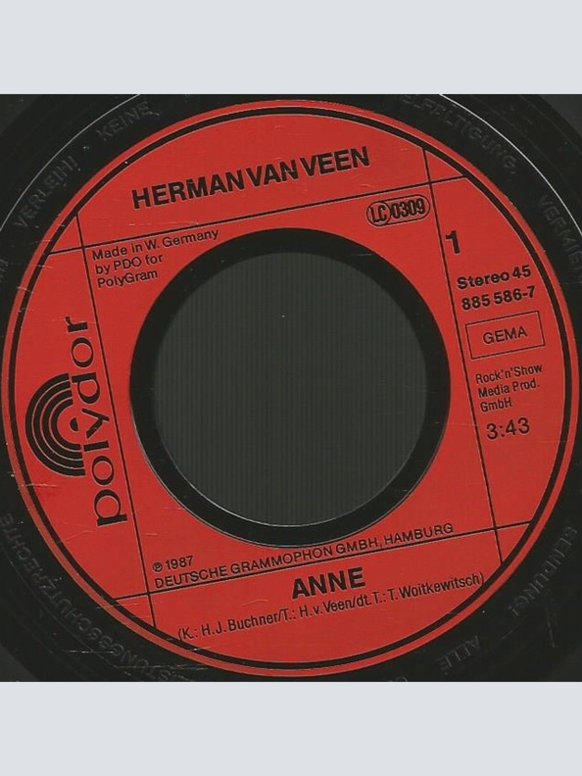 Vinyl / Herman van Veen - Anne
